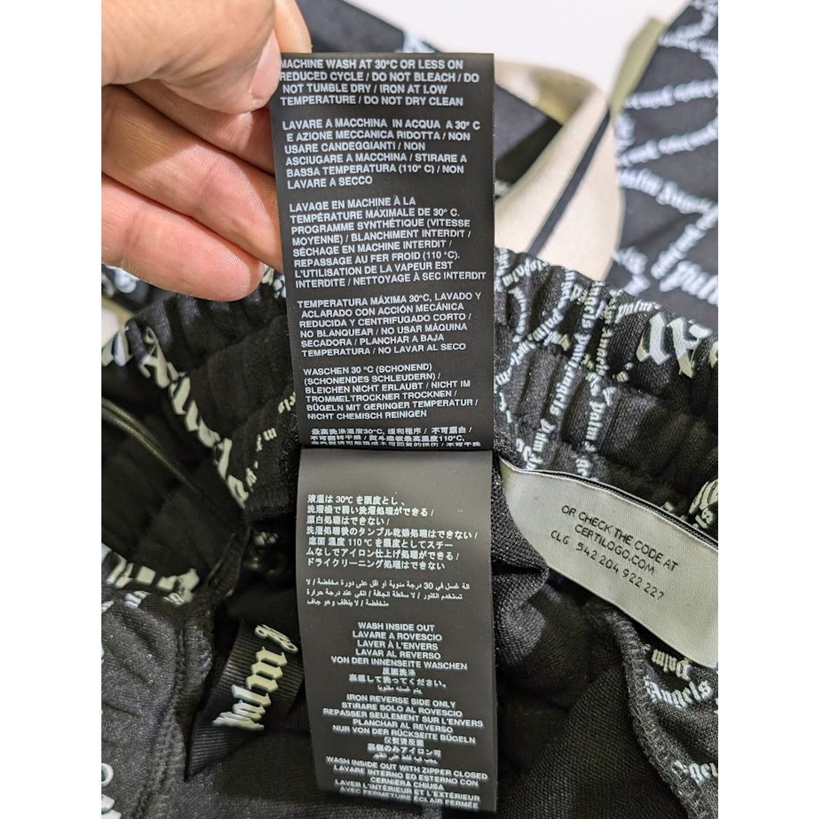 Palm Angels o1rshd1 Spider Web Classic Track Pant in Black Off White XXL Size US 38 / EU 54 - 19 Thumbnail