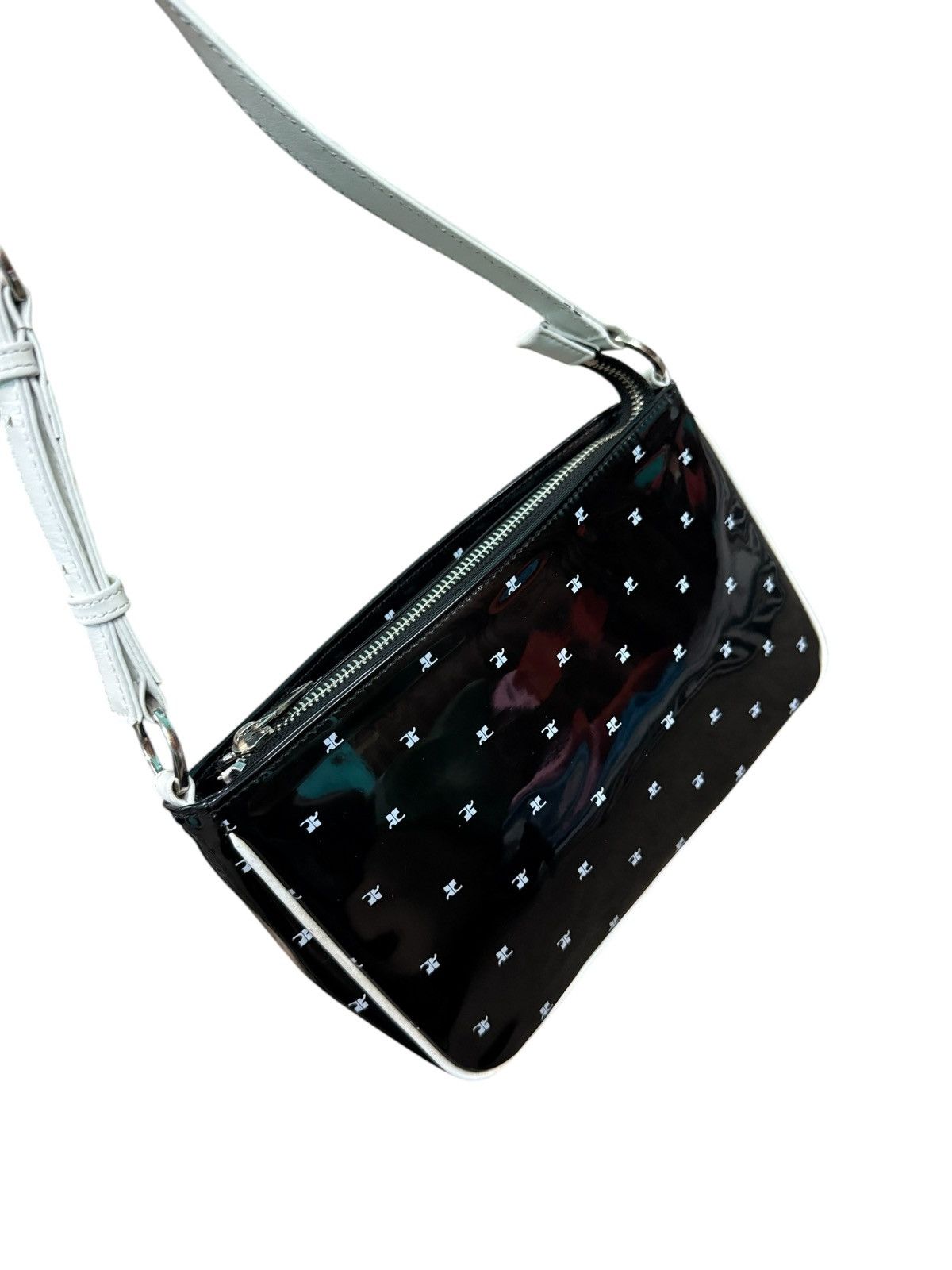 Courreges VINTAGE COURREGES WHITE LOGO PRINTED MINI SHOULDER BAG Size ONE SIZE - 9 Thumbnail