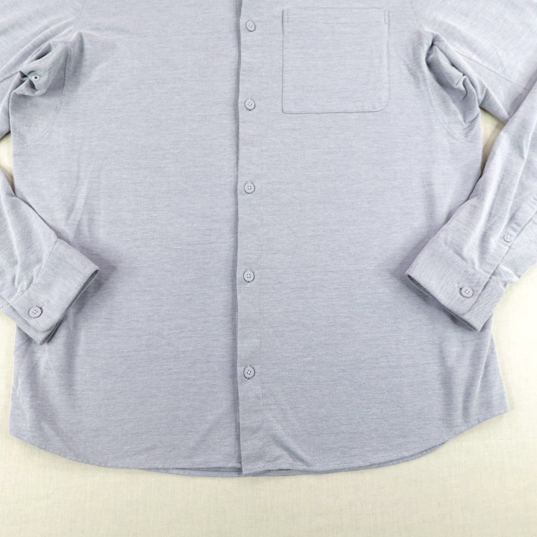 Lululemon Lululemon Shirt Mens Large Blue Button-Up Long Sleeve Breathable Pockets Cotton Blend Regular Fit Size US L / EU 52-54 / 3 - 4 Thumbnail