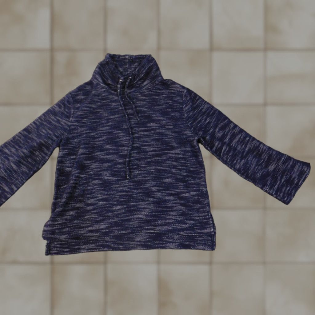 Jones New York Jones New York Sweater Pullover Womens Large Blue Geometric Knit Mock Neck Raglan Sleeve Stretch Regular Vintage: No (Geometric) Size L / US 10 / IT 46 - 1 Thumbnail