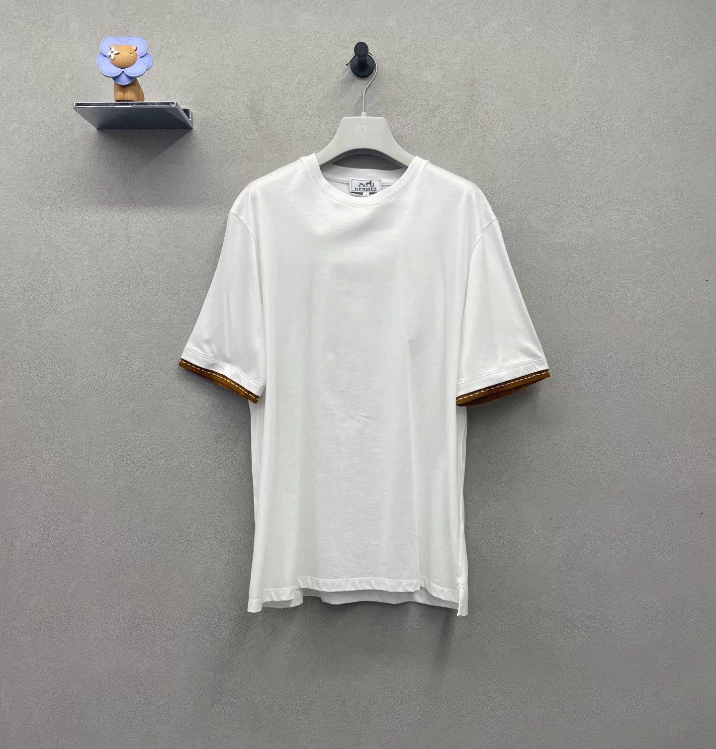 Hermes HERMES FW21 Striped Trim Short Sleeve Tee Size US L / EU 52-54 / 3 - 1 Thumbnail