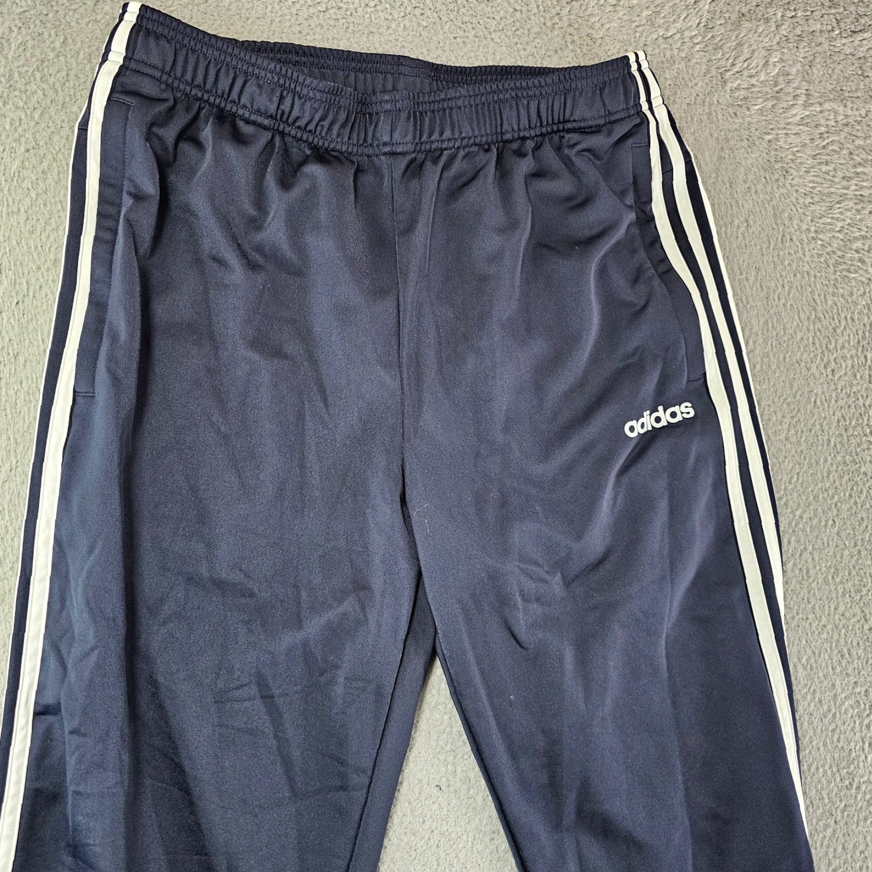 Adidas Adidas Pants Men's Large Sweatpants Joggers Navy White Striped Logo 32x29 Size US 33 - 2 Thumbnail
