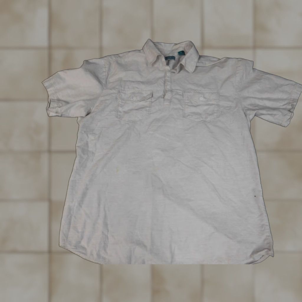 Cubavera Cubavera Polo Shirt M Beige Buttons Pocket Short Sleeve Collared Knit Cotton Regular Men Size US M / EU 48-50 / 2 - 1 Thumbnail