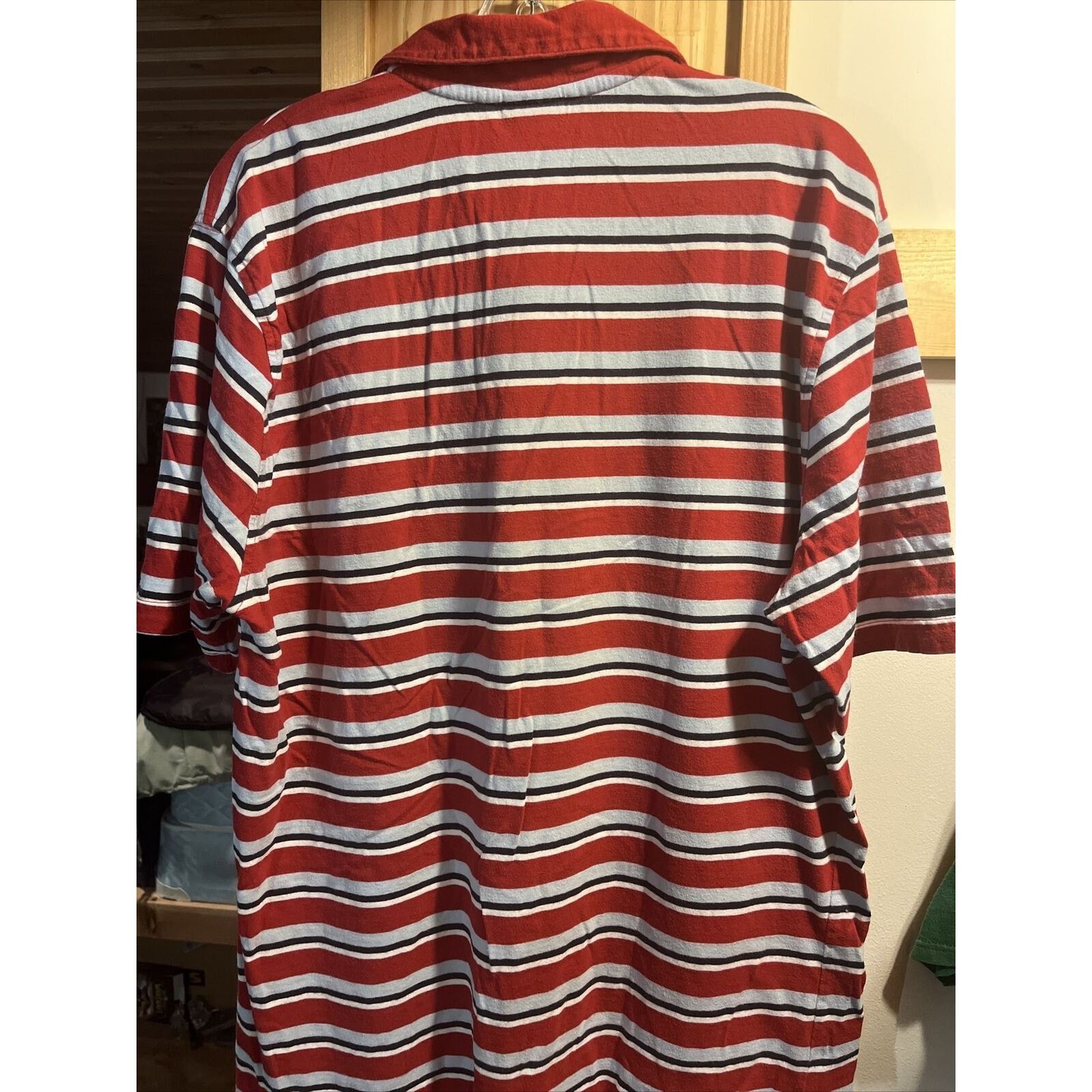 Brooks Brothers Brooks Brothers Mens XL Red Striped Button Cotton Polo Shirt Size US XL / EU 56 / 4 - 10 Thumbnail