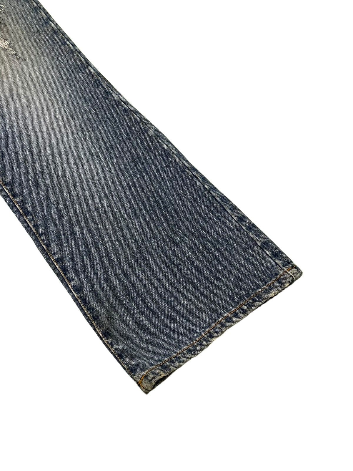 Japanese Brand Flare Jeans G&J Distress Low Rise Boot Cut 8🟦6 Size US 29 - 4 Thumbnail