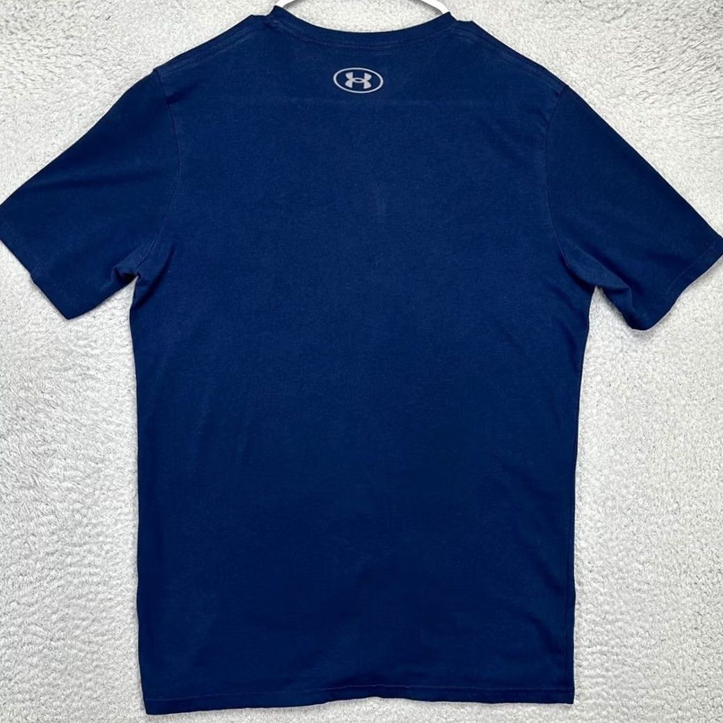 Under Armour Under Armour Shirt Mens Adult Medium Navy Blue Short Sleeve Logo T-Shirt Casual Breathable Polyester Microfiber Crew Neck Size US M / EU 48-50 / 2 - 3 Thumbnail