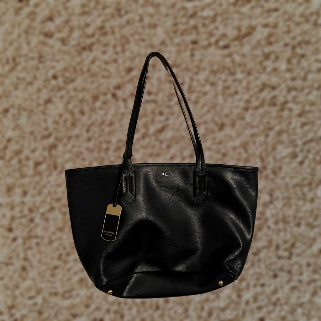 Ralph Lauren Lauren Ralph Lauren LRL Navy Blue Gold Accents Shoulder Bag Size ONE SIZE - 1 Thumbnail