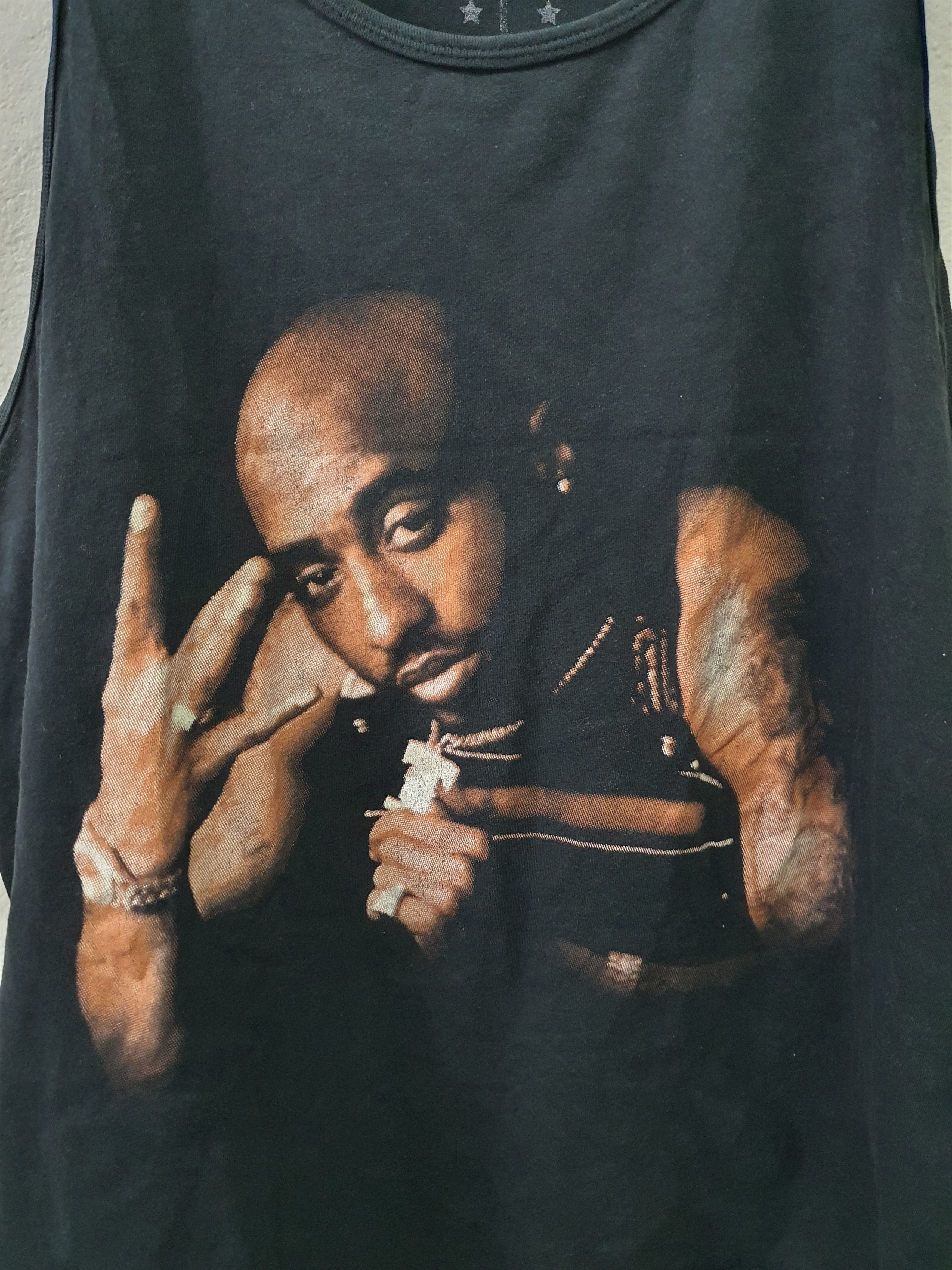 Rap Tees Vintage 00s Tupac Shakur Frame Sleeveless 🔥 Size US L / EU 52-54 / 3 - 3 Thumbnail