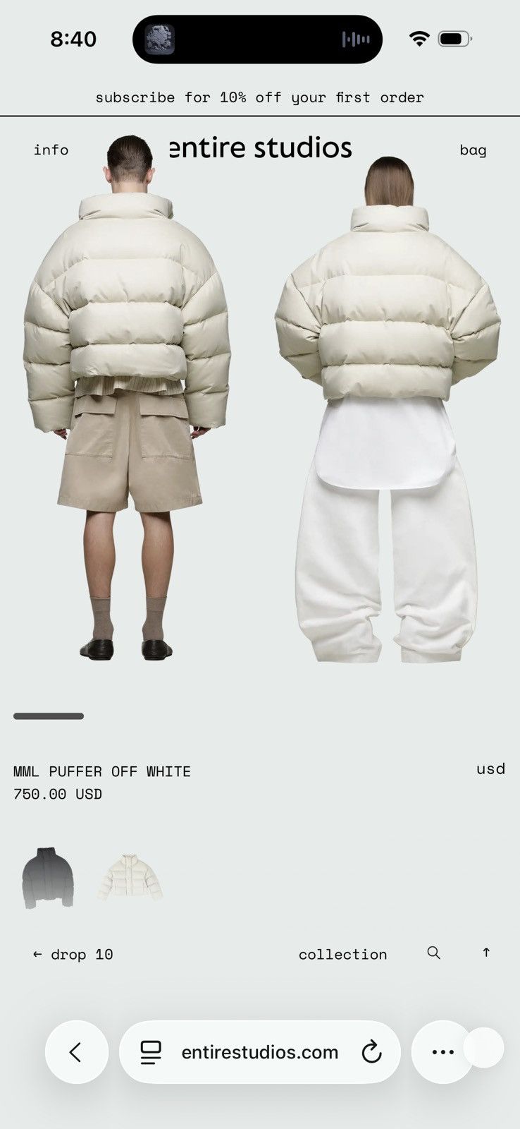 Entire Studios Entire Studios Puffer Jacket Size US L / EU 52-54 / 3 - 7 Thumbnail