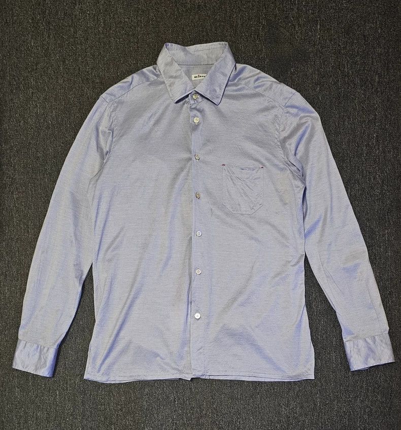 Vintage Kiton Light Blue Long Sleeve Shirt-yf Size US M / EU 48-50 / 2 - 1 Thumbnail