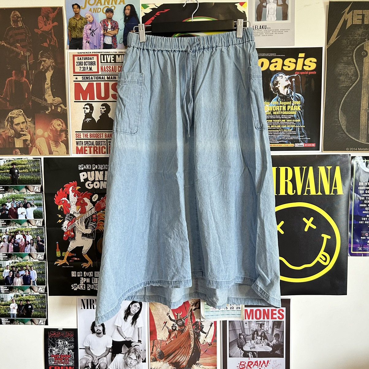 image of Vintage Samansa Mos2 Blue Wash Skirt, Women's (Size 28)