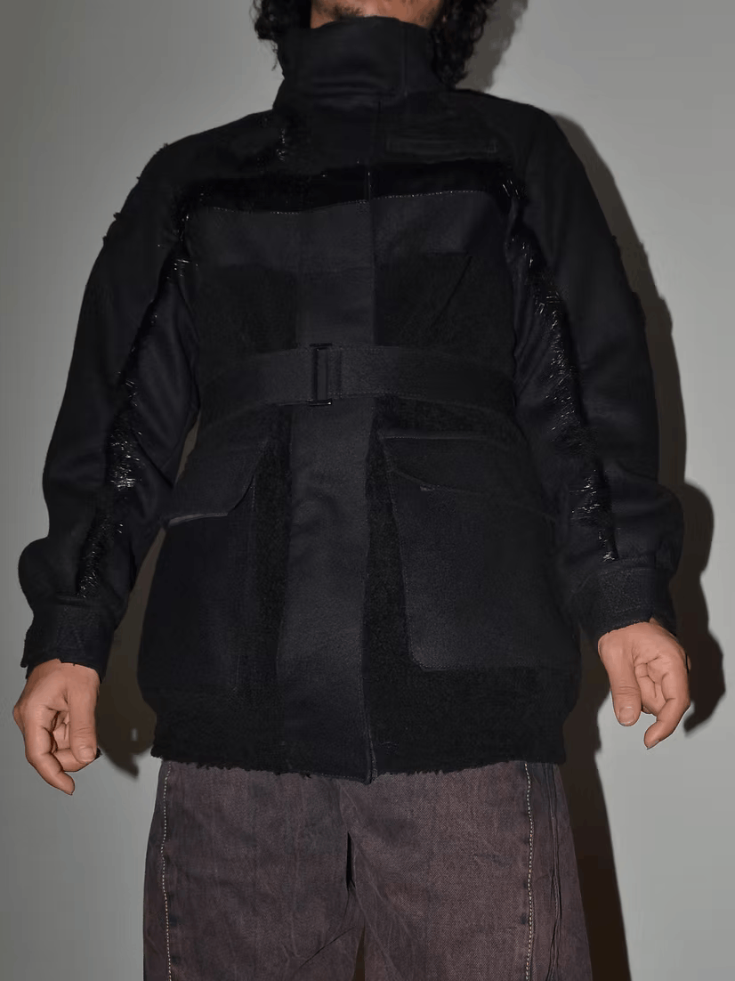 Prada FW2007 Mixed Media Military Jacket Size US M / EU 48-50 / 2 - 2 Thumbnail