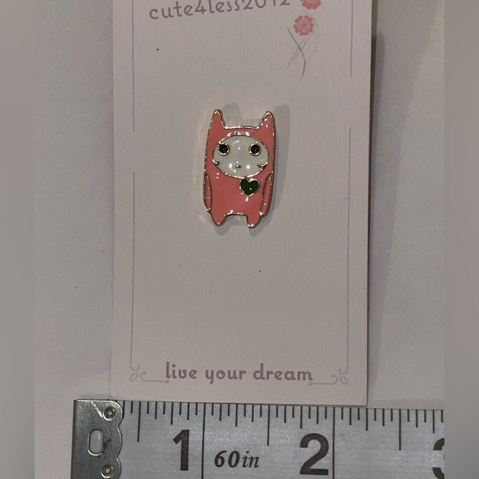 Other Pink Cat or Bunny Pin Brooch Size ONE SIZE - 1 Preview