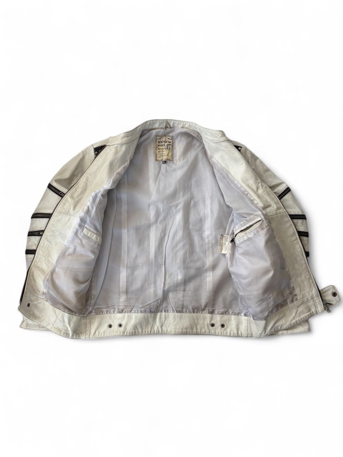 Vintage Vintage Stateless Zipper leather jacket Size US XL / EU 56 / 4 - 3 Thumbnail