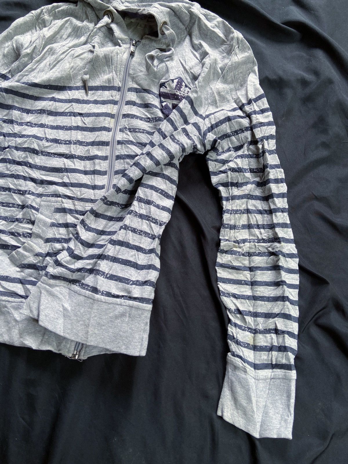 Japanese Brand JEG IN JENNYFER STRIPED ZIP HOODIE Size US S / EU 44-46 / 1 - 6 Thumbnail