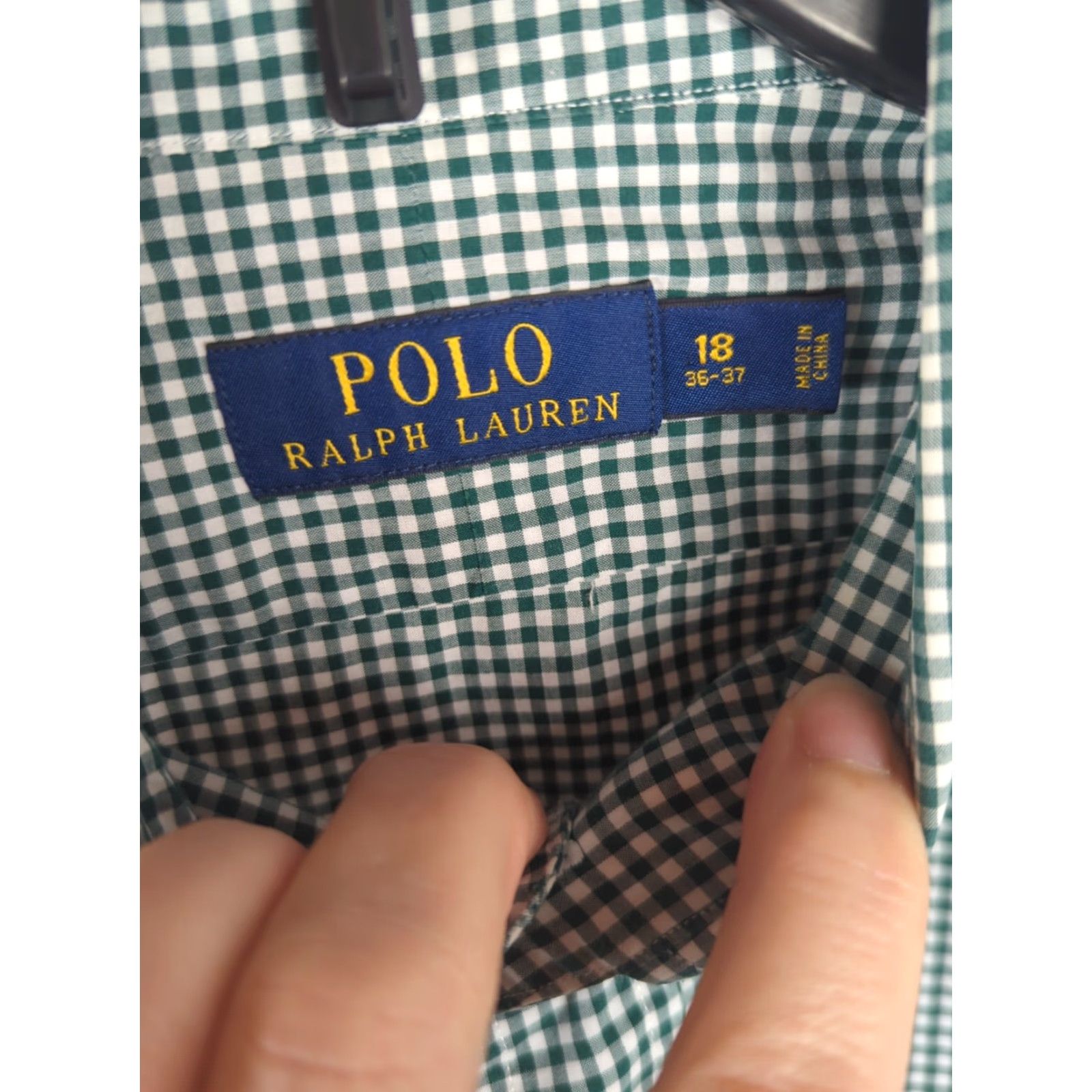 Polo Ralph Lauren Polo Ralph Lauren Shirt Men's 18 Green Check Long Sleeve Button Up Shirt Size US XXL / EU 58 / 5 - 4 Thumbnail