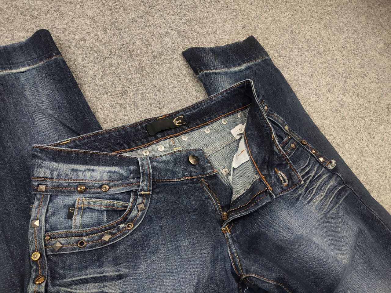 Just Cavalli Vintage 90's Just Cavalli Faded Denim Logo Jeans Y2K Style Size US 30 / EU 46 - 13 Thumbnail