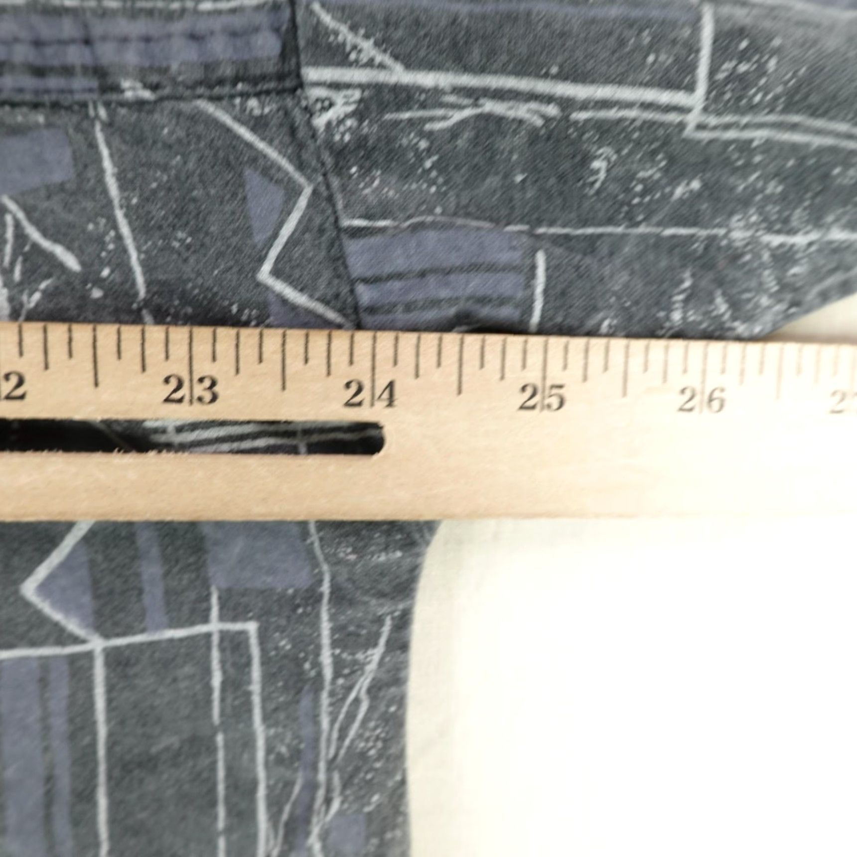 Vintage VINTAGE Frank Shirt Men Large Gray Geometric Abstract 90s Short Sleeve Casual Button-Up Size US L / EU 52-54 / 3 - 6 Thumbnail