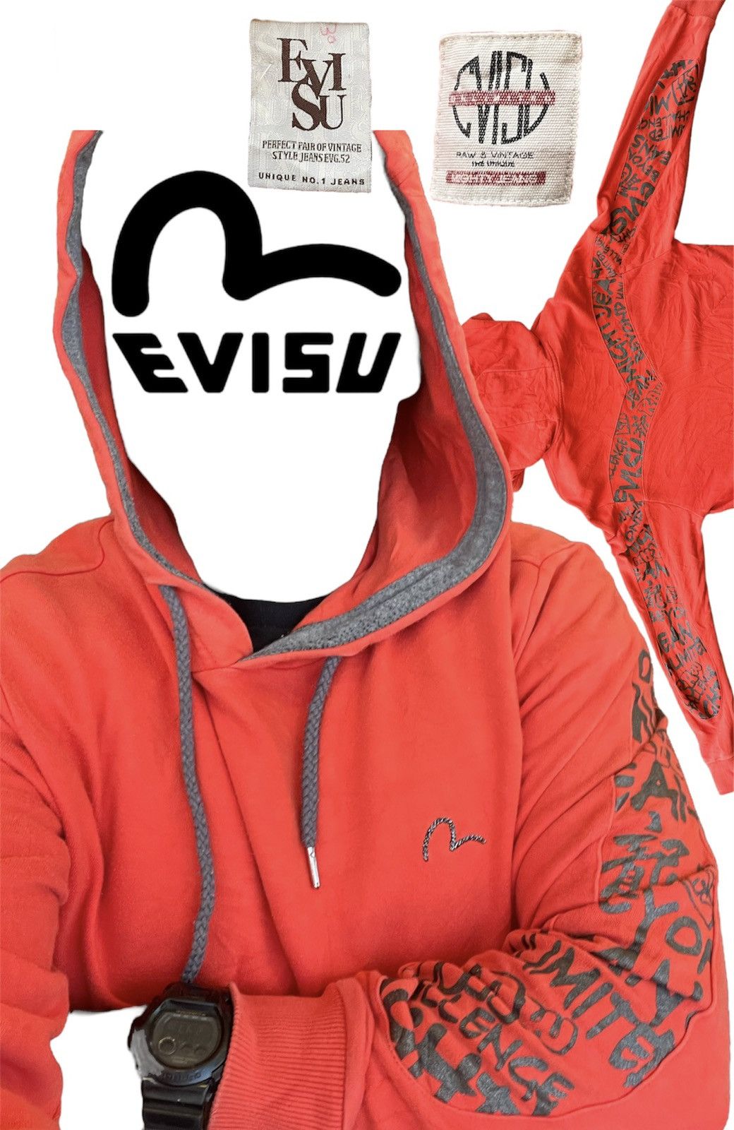 Evisu Evisu denim jean japan hoodie over print ovp embroidery Size US L / EU 52-54 / 3 - 1 Thumbnail