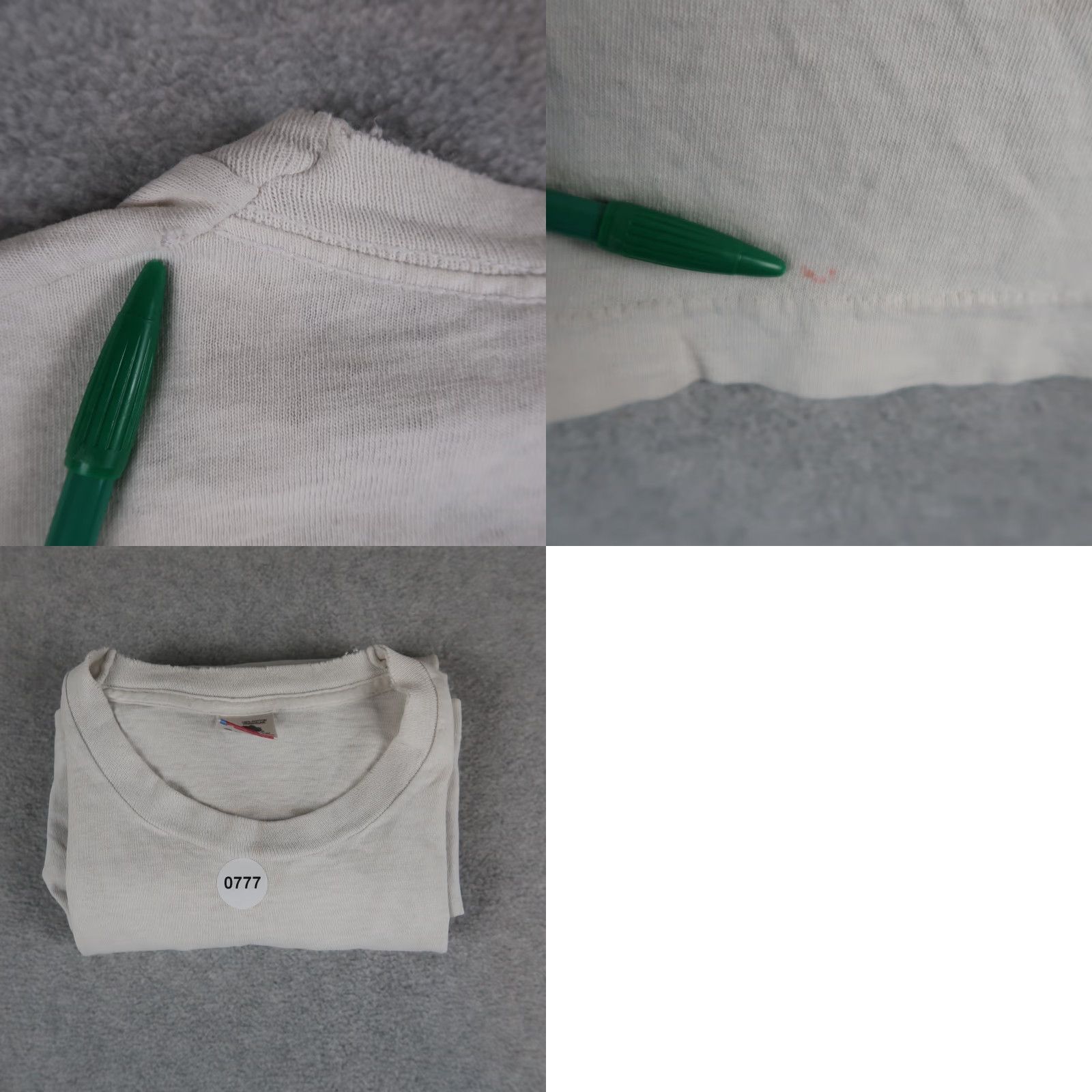 Fruit Of The Loom VINTAGE 90s T-Shirt Lifeguard Tough Job Somebody Gotta Do It Single Stitch Fruit of the Loom White Cotton Graphic Print Crew Neck Short Sleeve Men's L Size US L / EU 52-54 / 3 - 10 Thumbnail