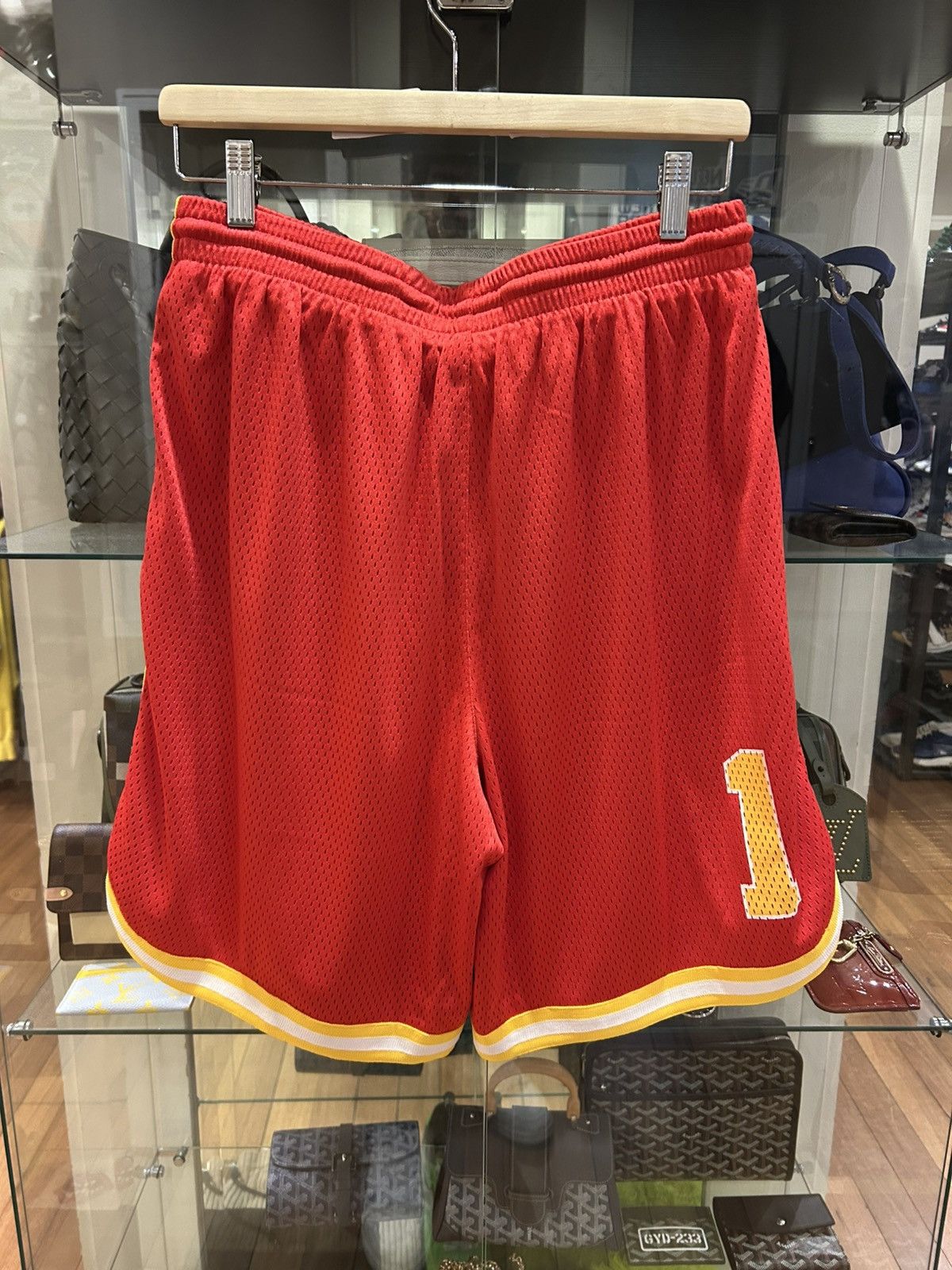 Palace Palace X Spitfire Mesh Shorts - Red Size US 31 - 2 Thumbnail