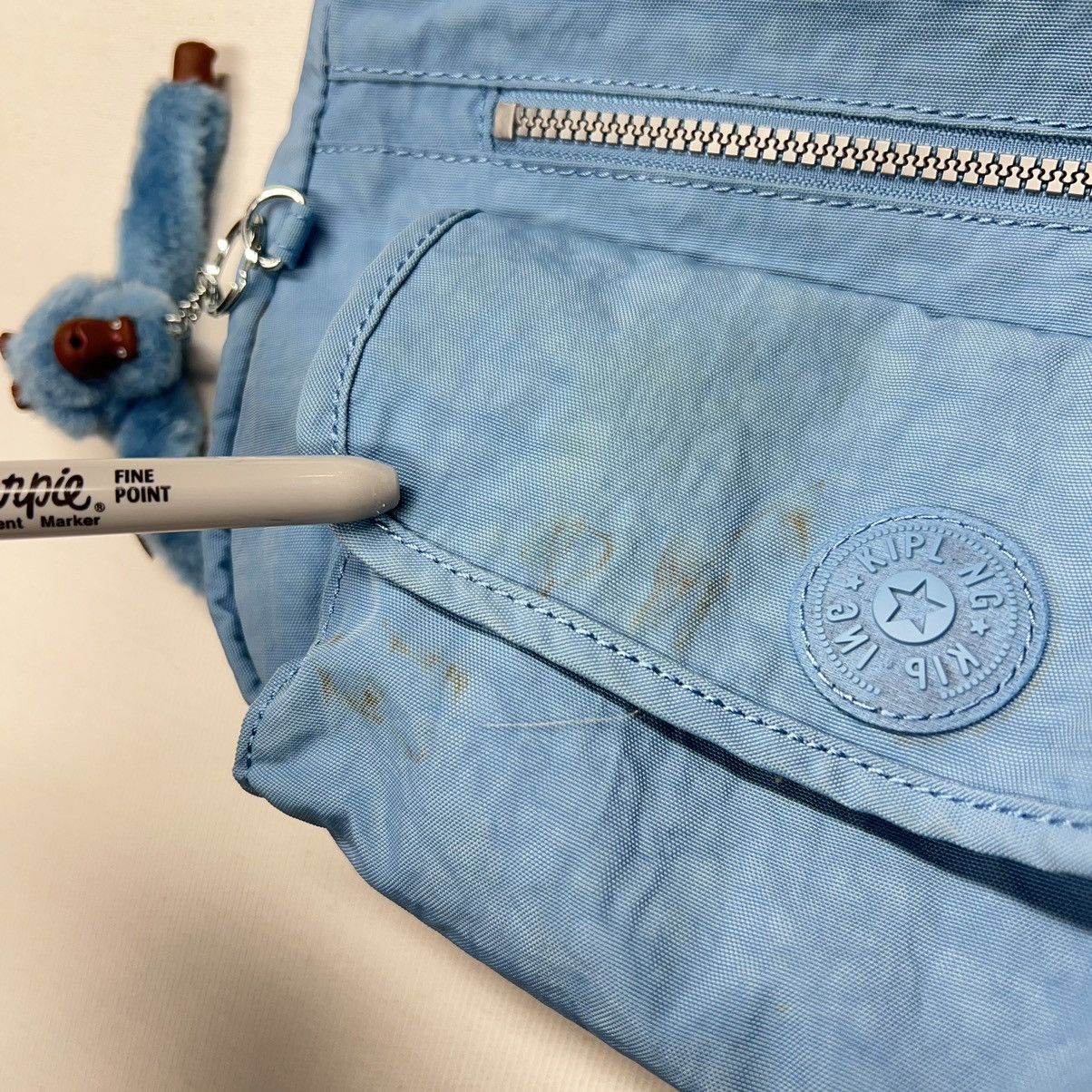 Other Kipling Syro Bag Blue Purse Crossbody Shoulder Zip Monkey Size ONE SIZE - 3 Thumbnail