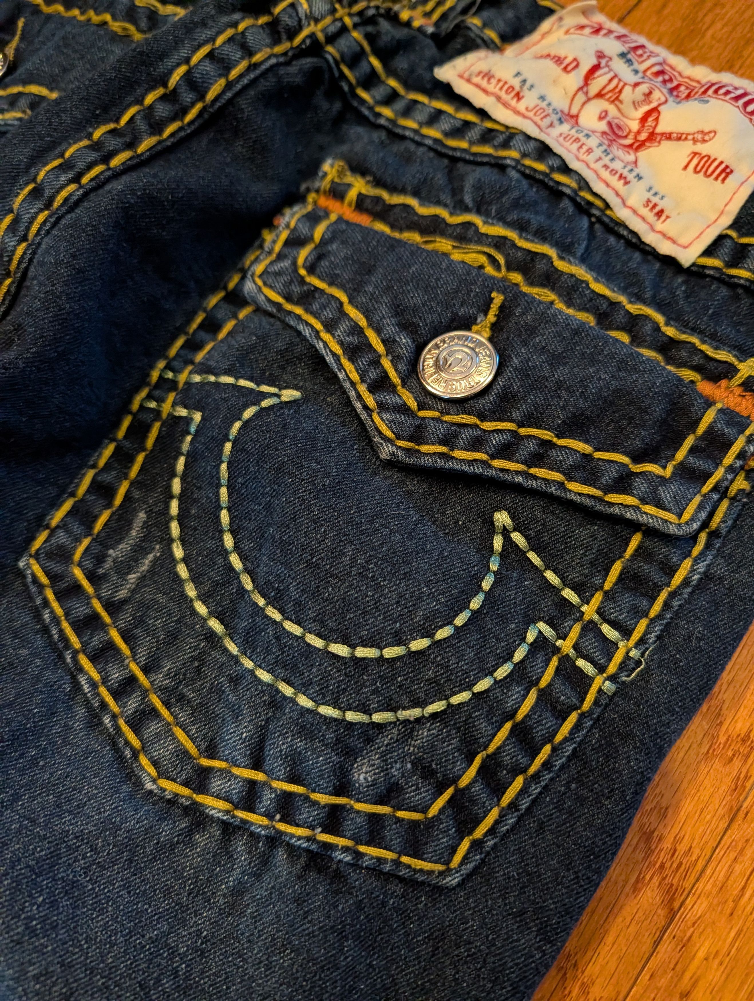 True Religion Vintage Y2K True Religion Joey Super T Dark Wash 32x29 Jeans Size US 32 / EU 48 - 3 Thumbnail