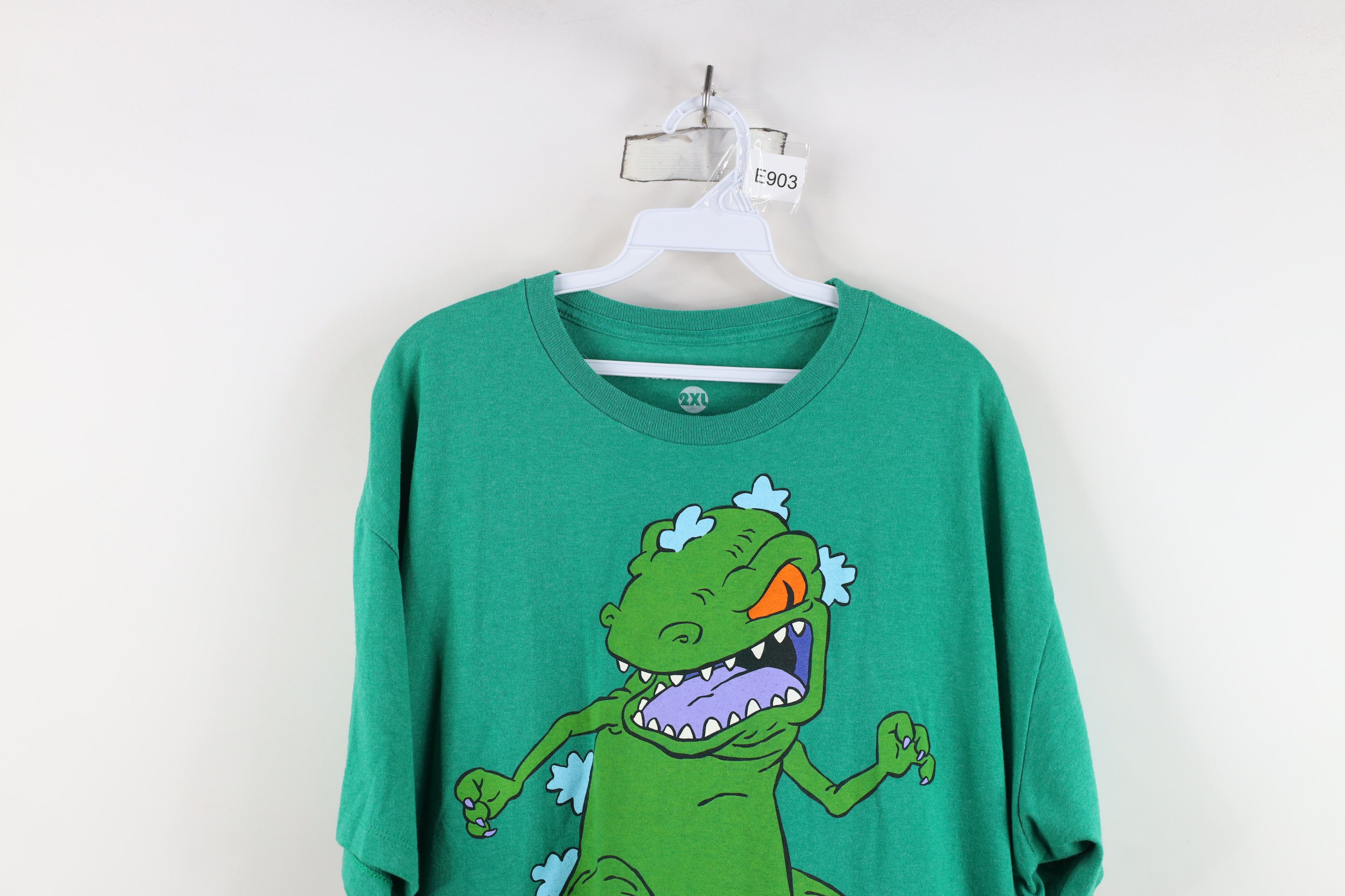 Vintage Retro Y2K Nickelodeon Reptar Dinosaur Short Sleeve T-Shirt Size US XXL / EU 58 / 5 - 2 Thumbnail