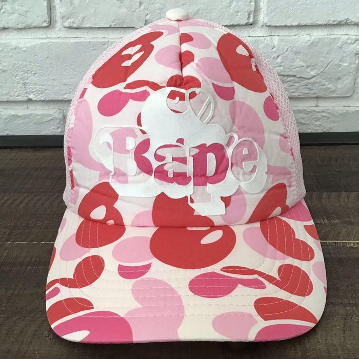 Bape BAPE Nap Milo milo ABC camo pink mesh cap☆ | Grailed