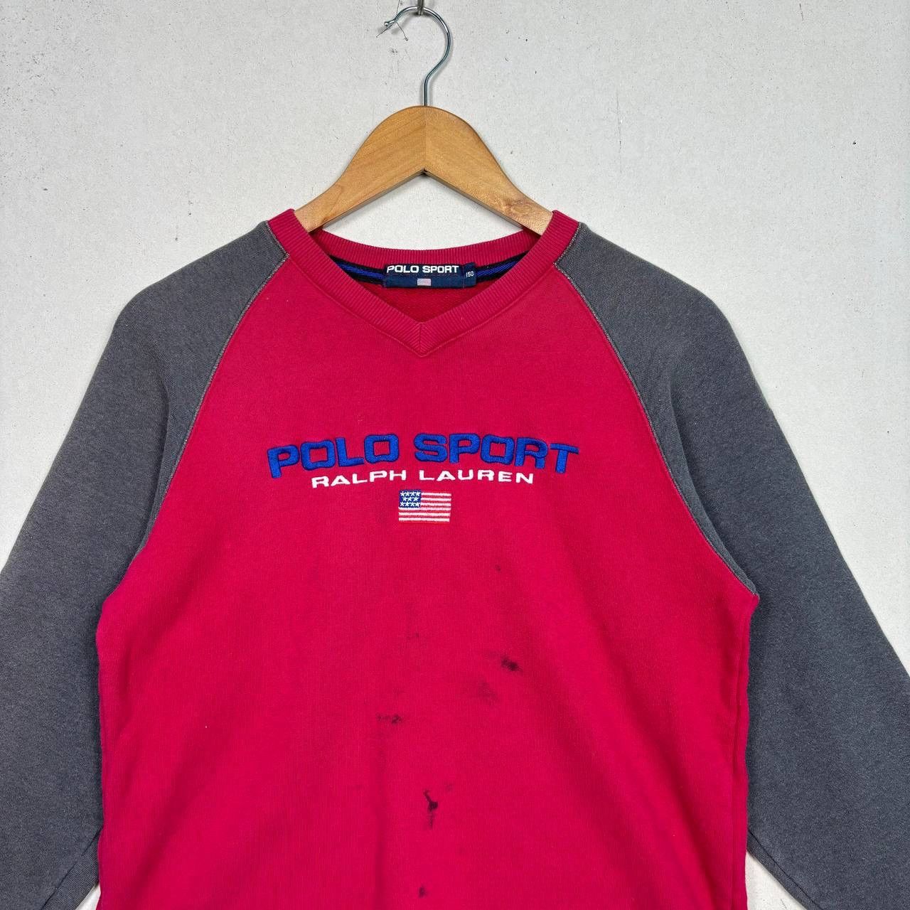 Polo Ralph Lauren Vtg 90s Polo Sport Ralph Lauren Raglan Sweatshirt Kids 150 Size US S / EU 44-46 / 1 - 3 Thumbnail