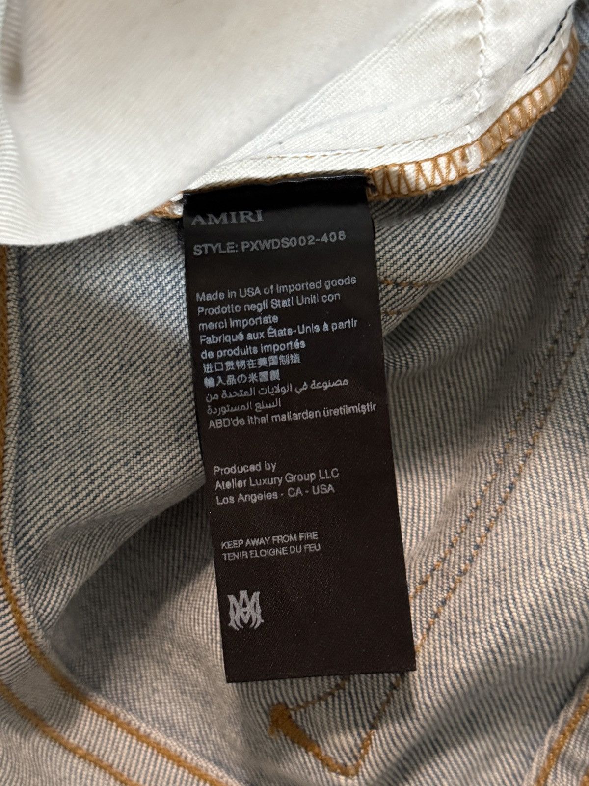 Amiri Amiri MX1 Skinny Blue Black Patch Size US 26 / EU 42 - 11 Thumbnail