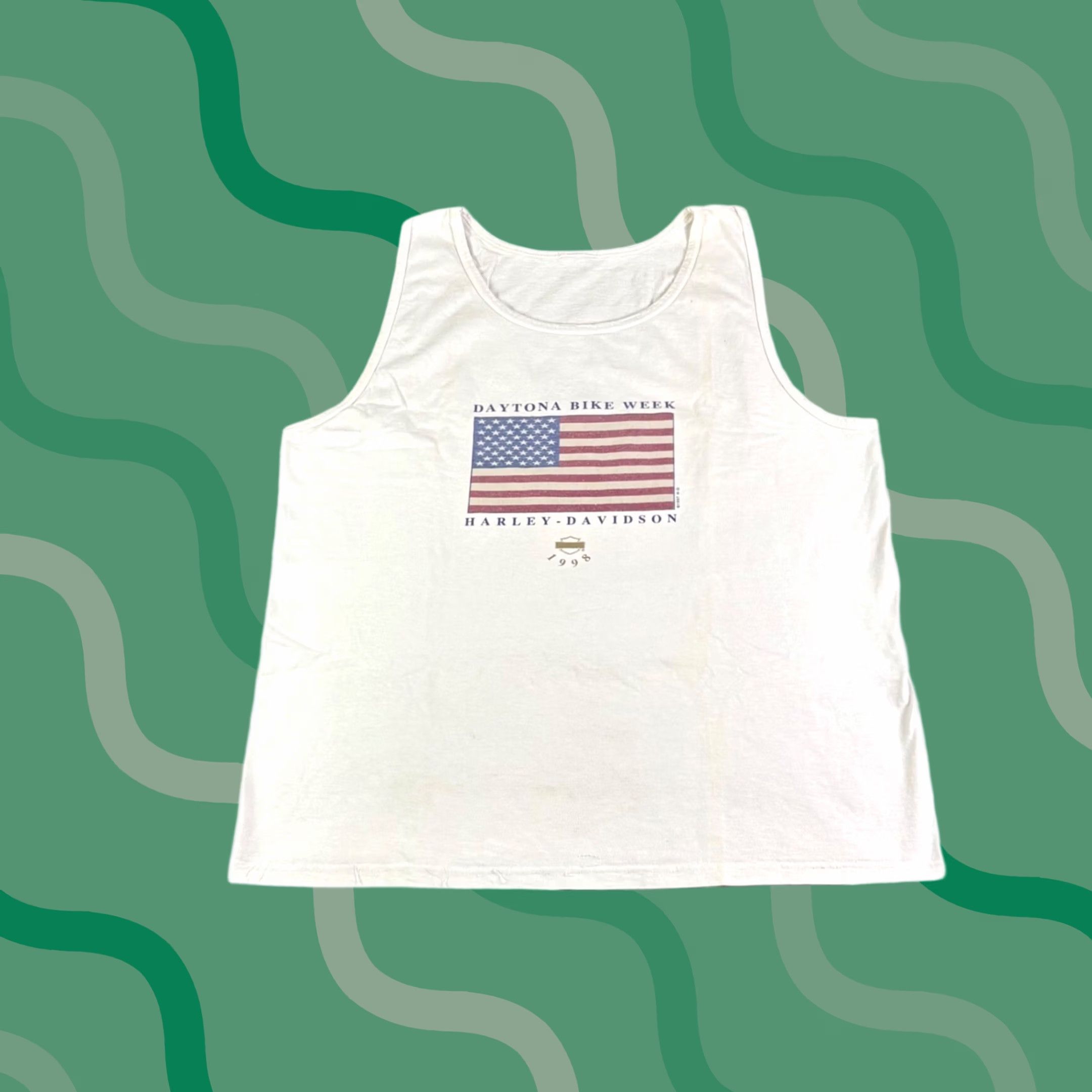 Harley Davidson VINTAGE Harley-Davidson Daytona Bike Week Tank Top White XL Mens 90s USA Shirt Size US XL / EU 56 / 4 - 1 Thumbnail