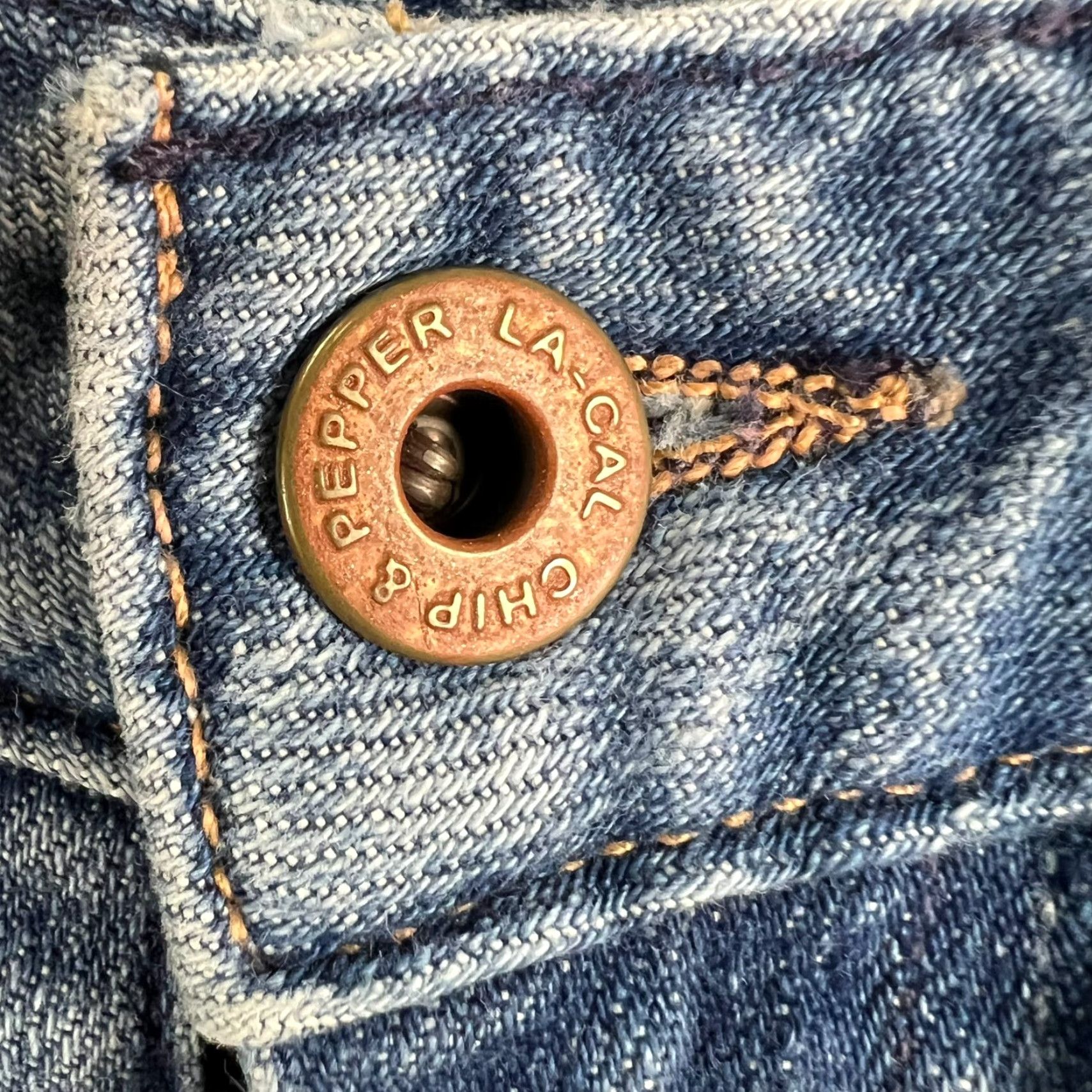 Vintage Chip & Pepper Womens Jeans Wide-Leg Distressed Denim 27 Blue 30X33 90s Bohemian Retro Distressed Zip Button Embroidered Cotton Blend Jeans Womens Size 27" / US 4 / IT 40 - 6 Thumbnail