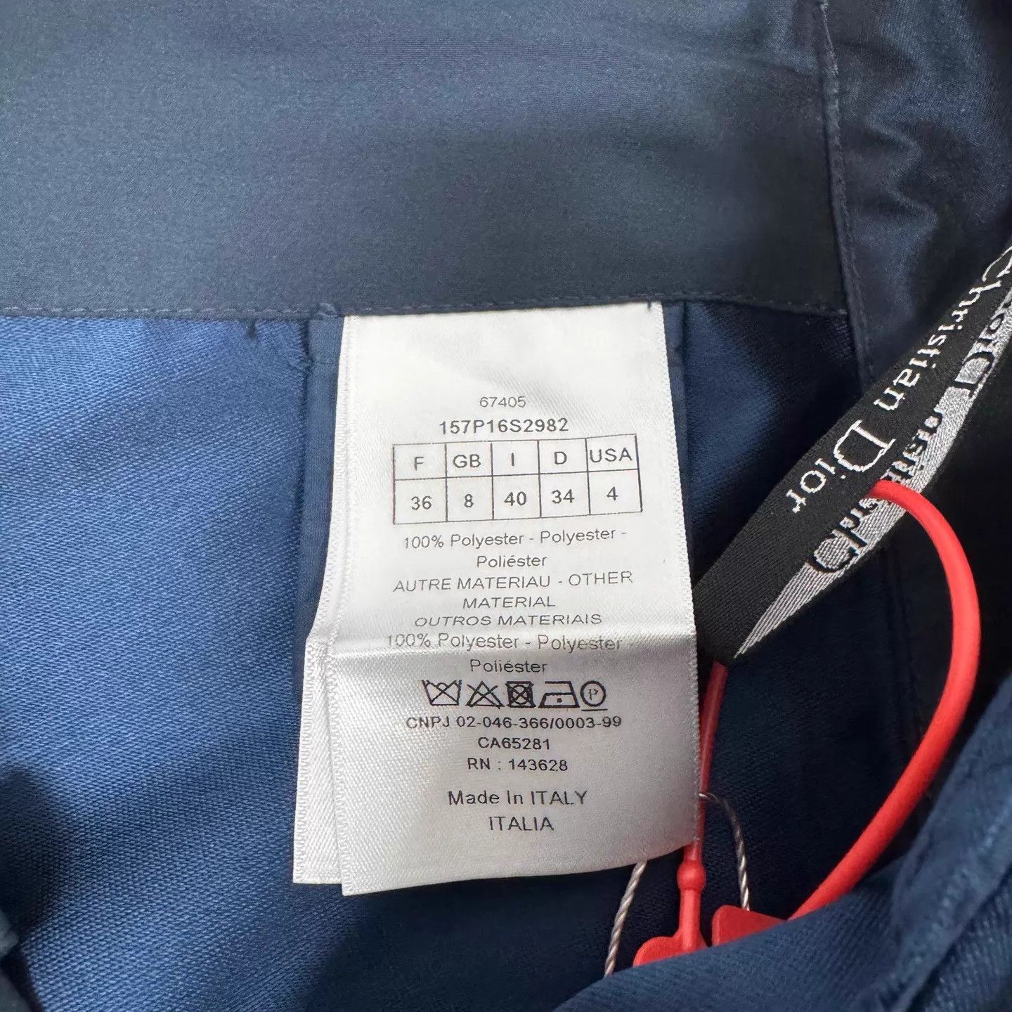 Dior Dior Navy Blue RW Webbing Logo Button Wide Pants Size 26" / US 2 / IT 38 - 8 Thumbnail