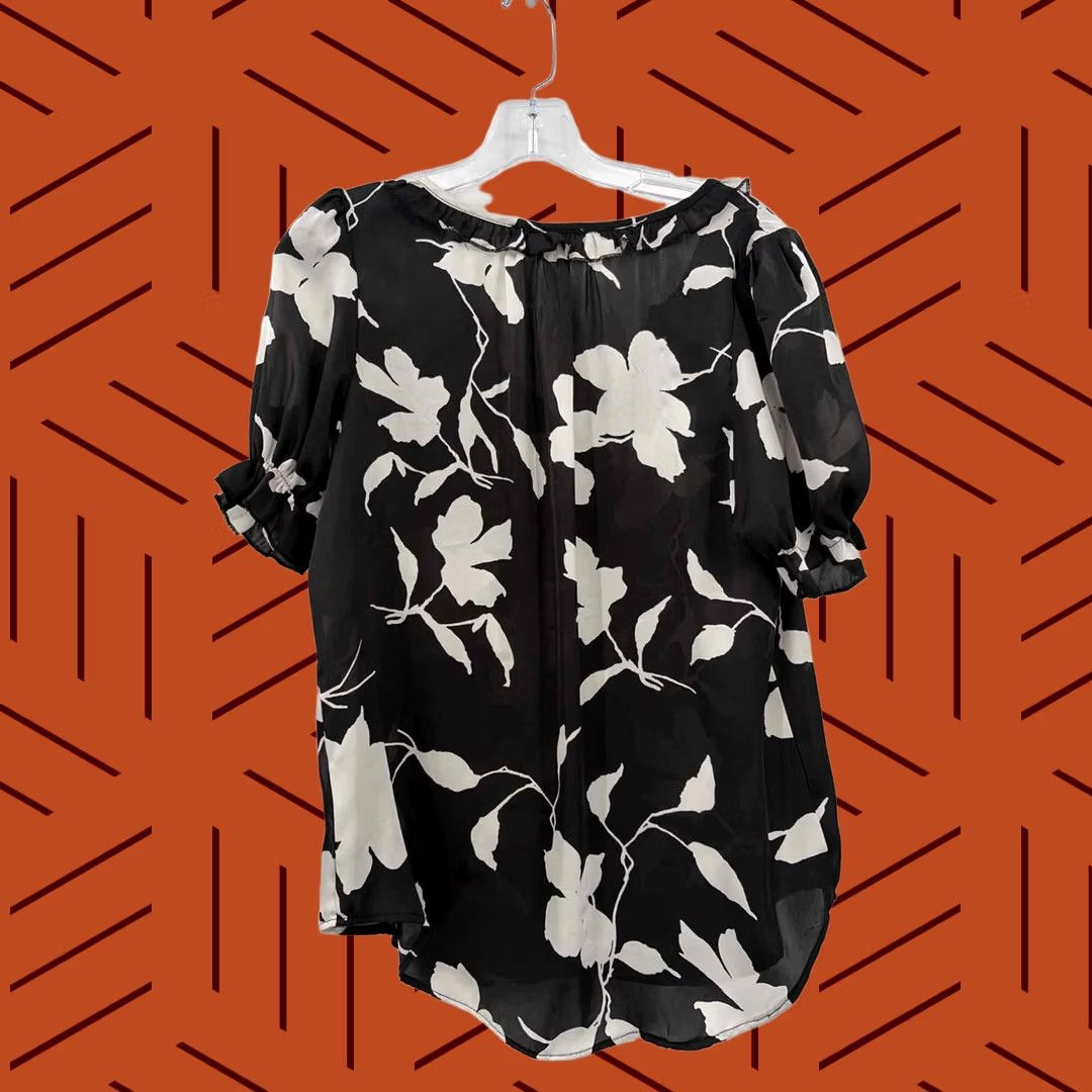 Vintage Pre-Owned Blouseology Black Size Medium Floral Blouse Size M / US 6-8 / IT 42-44 - 1 Thumbnail