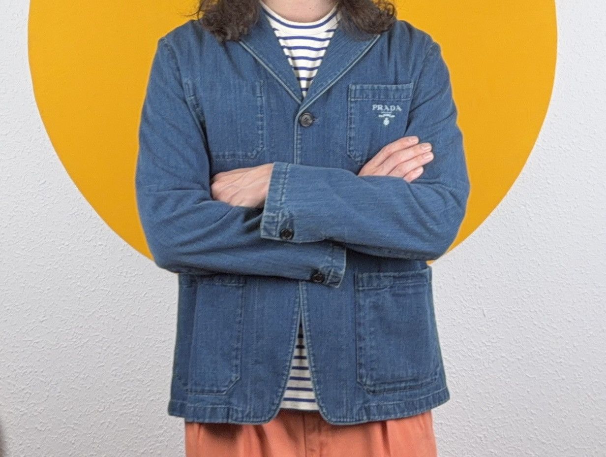 Prada Prada Denim Blazer Jacket Size 48R - 12 Thumbnail