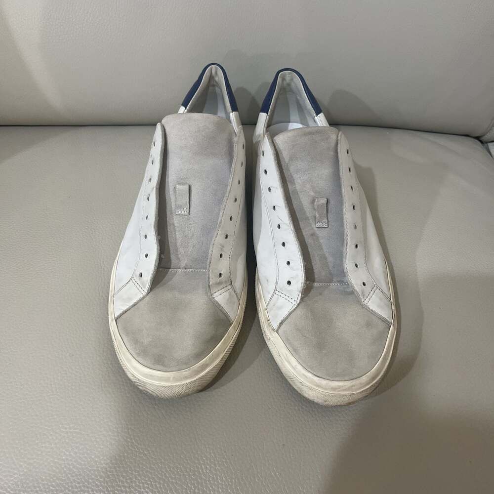 Vince Vince Size 12 White/Navy Colorblock Leather AS IS Men's Sho Size US 12 / EU 45 - 1 Thumbnail