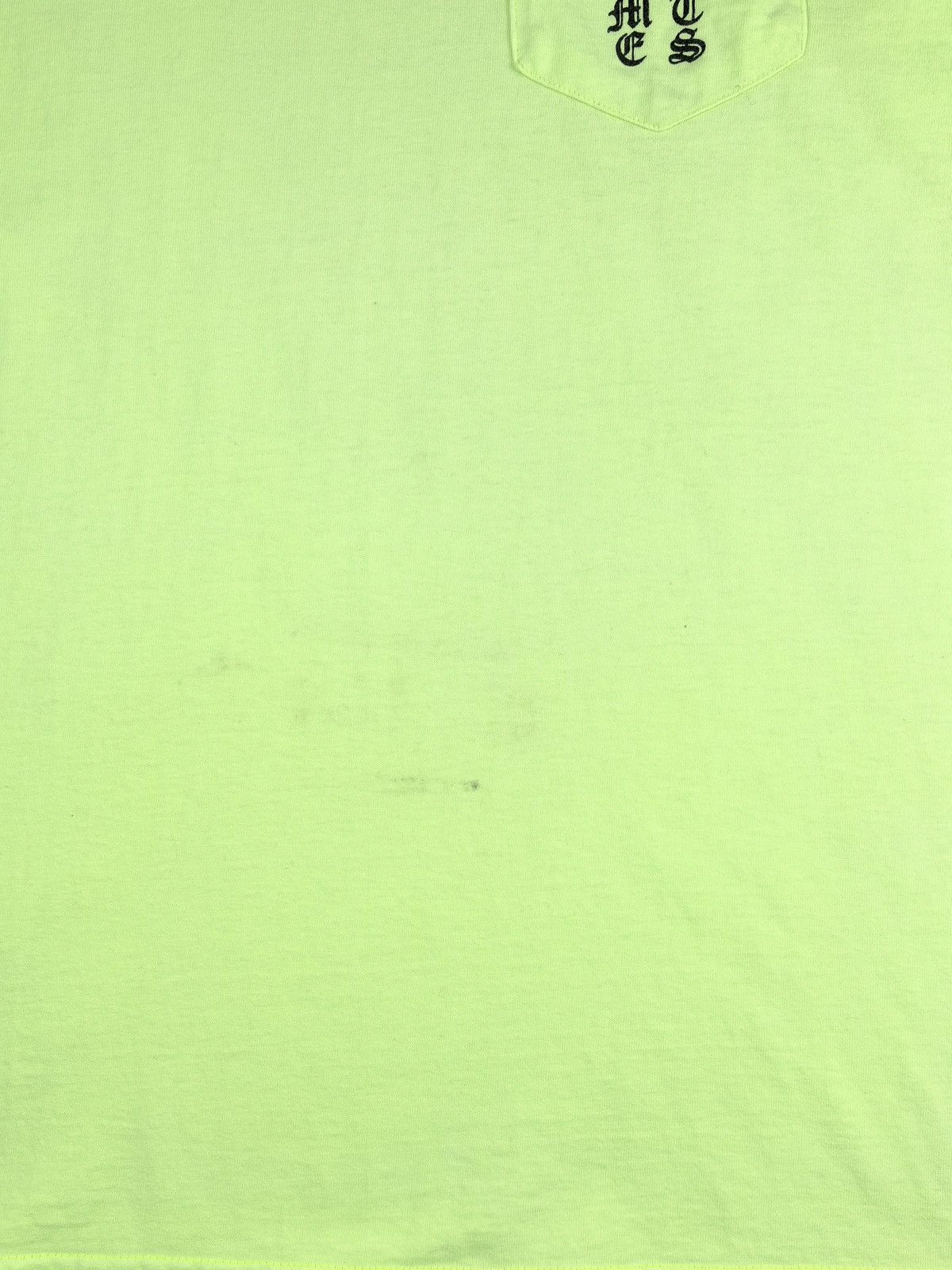 Chrome Hearts Chrome Hearts Vintage Neon Green Scroll Logo Pocket Tshirt Size US L / EU 52-54 / 3 - 14 Thumbnail