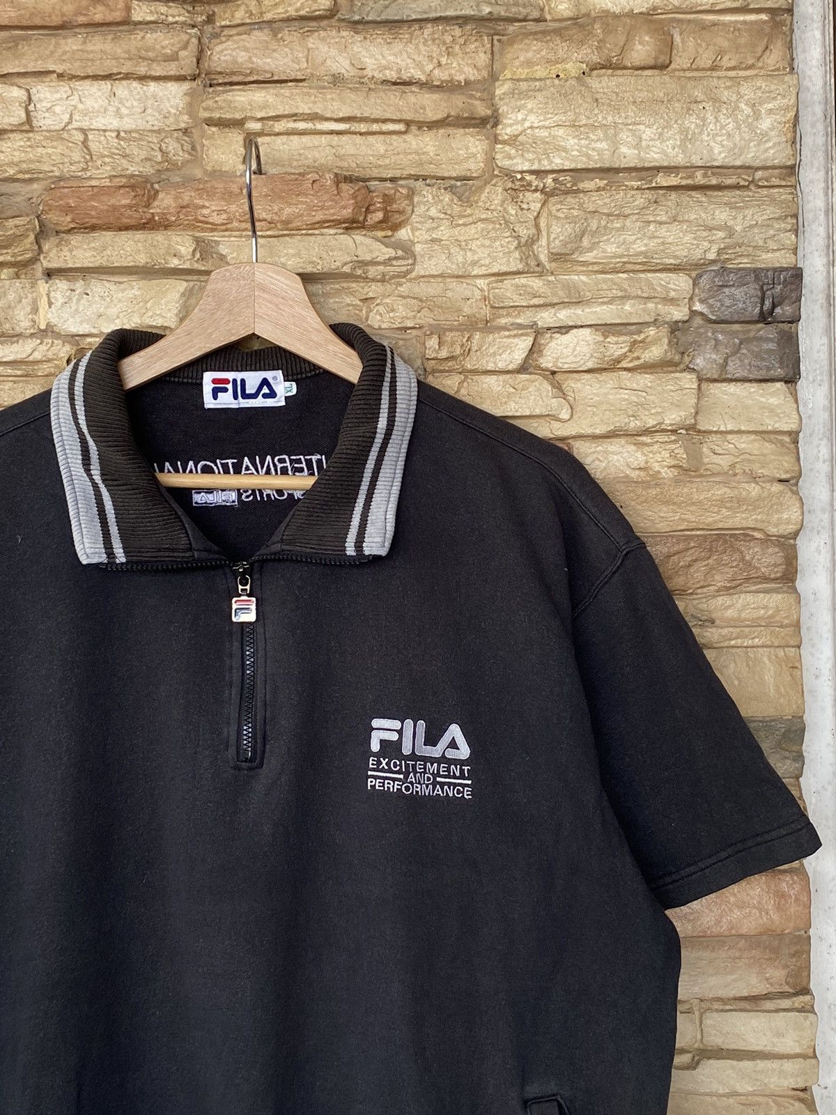 Fila Vintage Fila Halfzipper Short Sleeve Size US XL / EU 56 / 4 - 1 Thumbnail