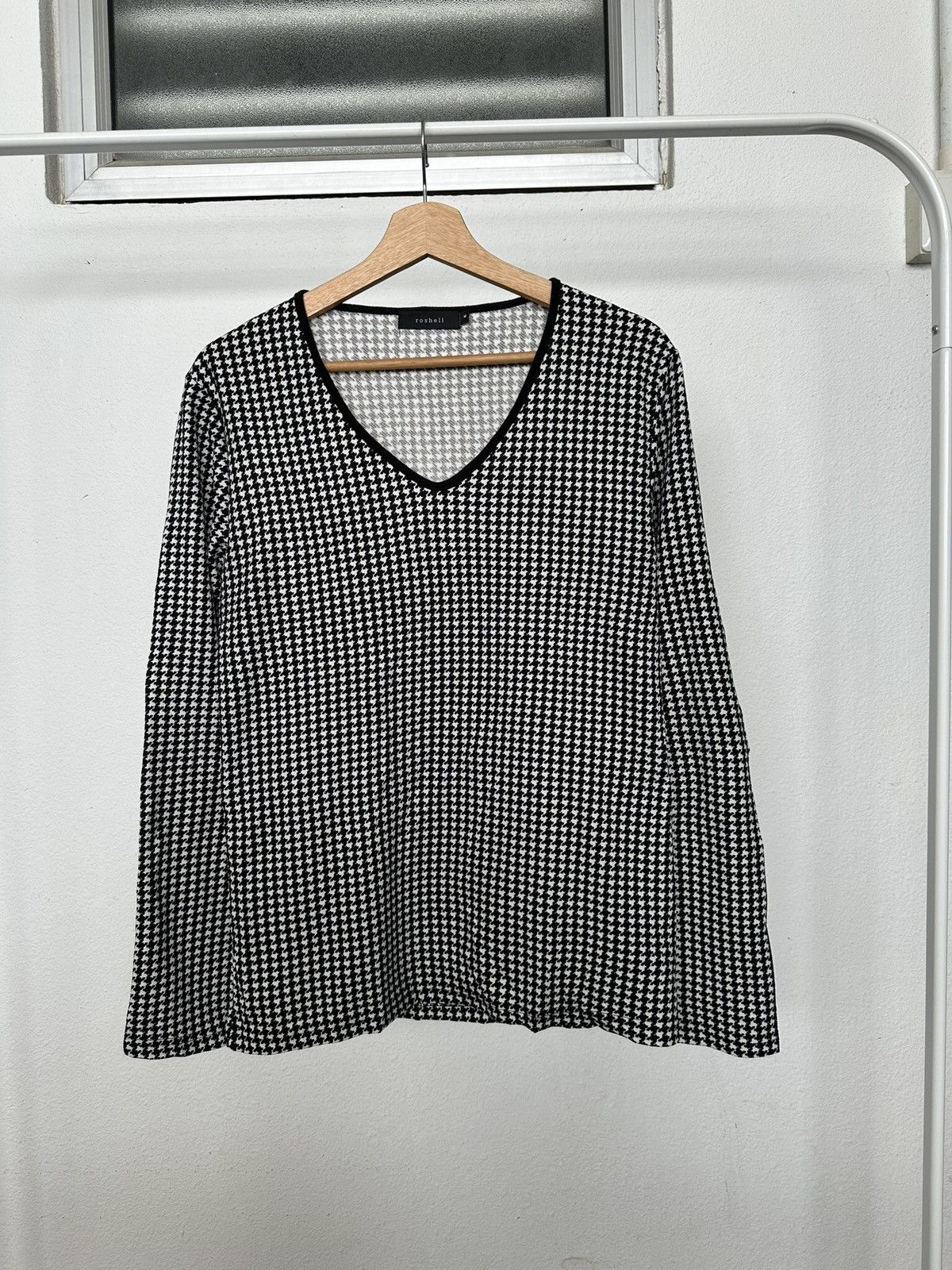 If Six Was Nine 00's Roshell houndstooth stripe warmer long sleeve Size US M / EU 48-50 / 2 - 8 Thumbnail