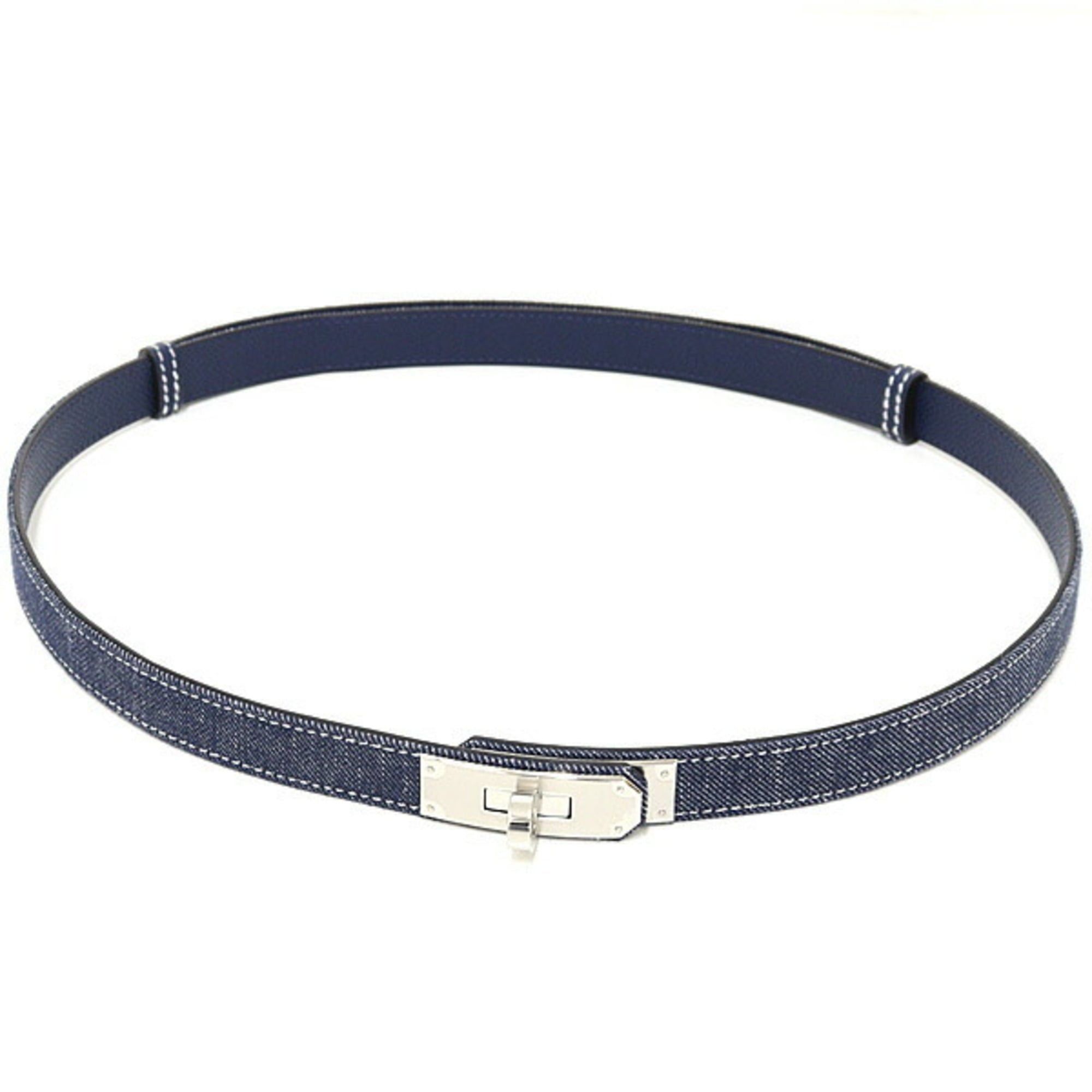 Hermes HERMES Women's Belt Kelly Jean 18 PM Epson Denim Blue W Stamp Unused Size ONE SIZE - 1 Thumbnail