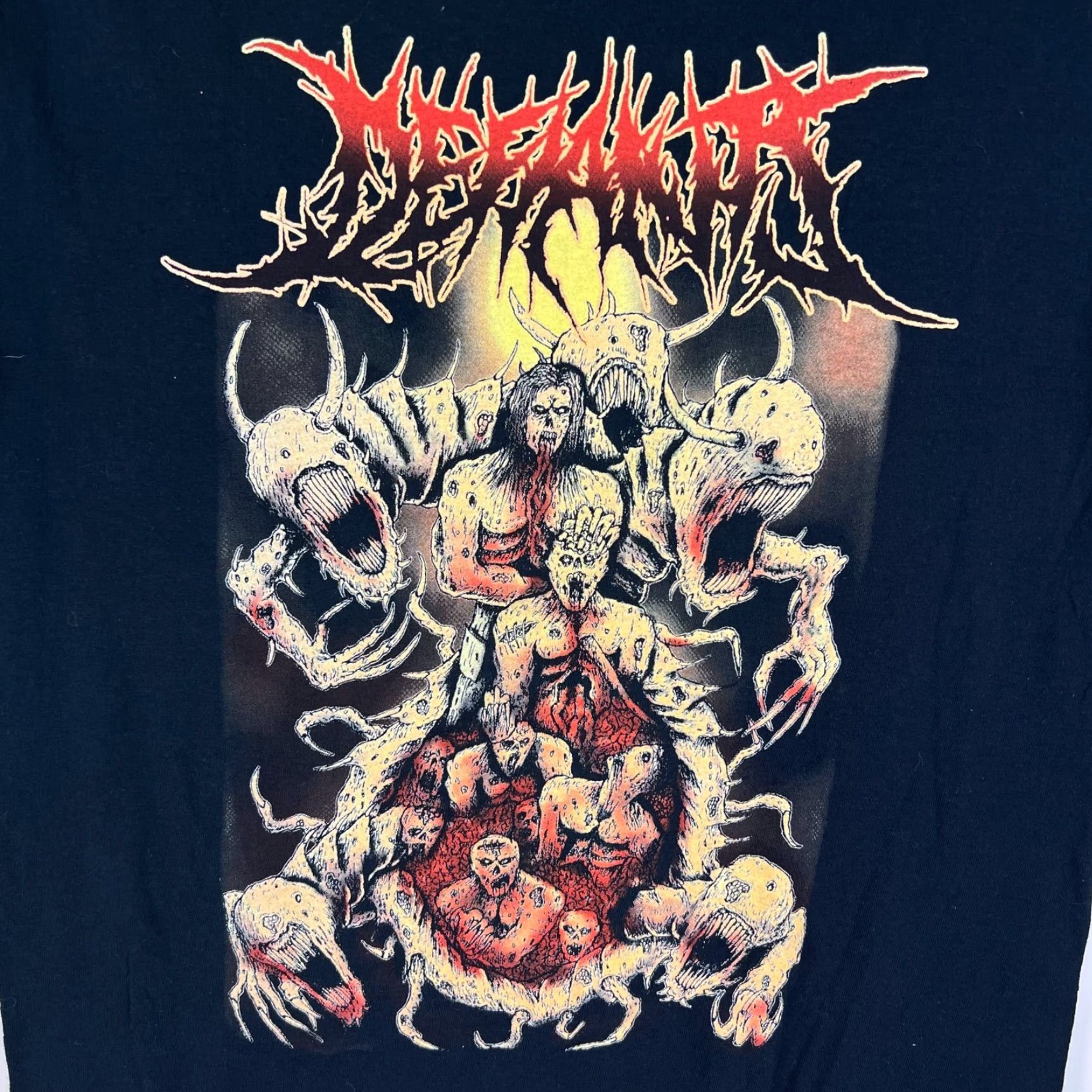 Vintage Defiant Flesh Ritual T-Shirt Mens L Black Graphic Tee 90s Event Concert Style Artwork Size US L / EU 52-54 / 3 - 2 Thumbnail