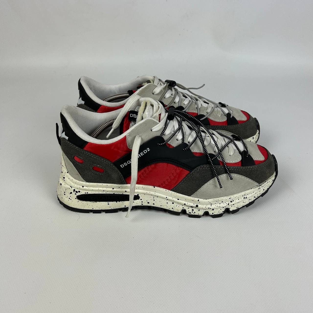 Dsquared2 Dsquared2 Run Ds2 White Suede Blend Sneakers Size US 10 / EU 43 - 3 Thumbnail
