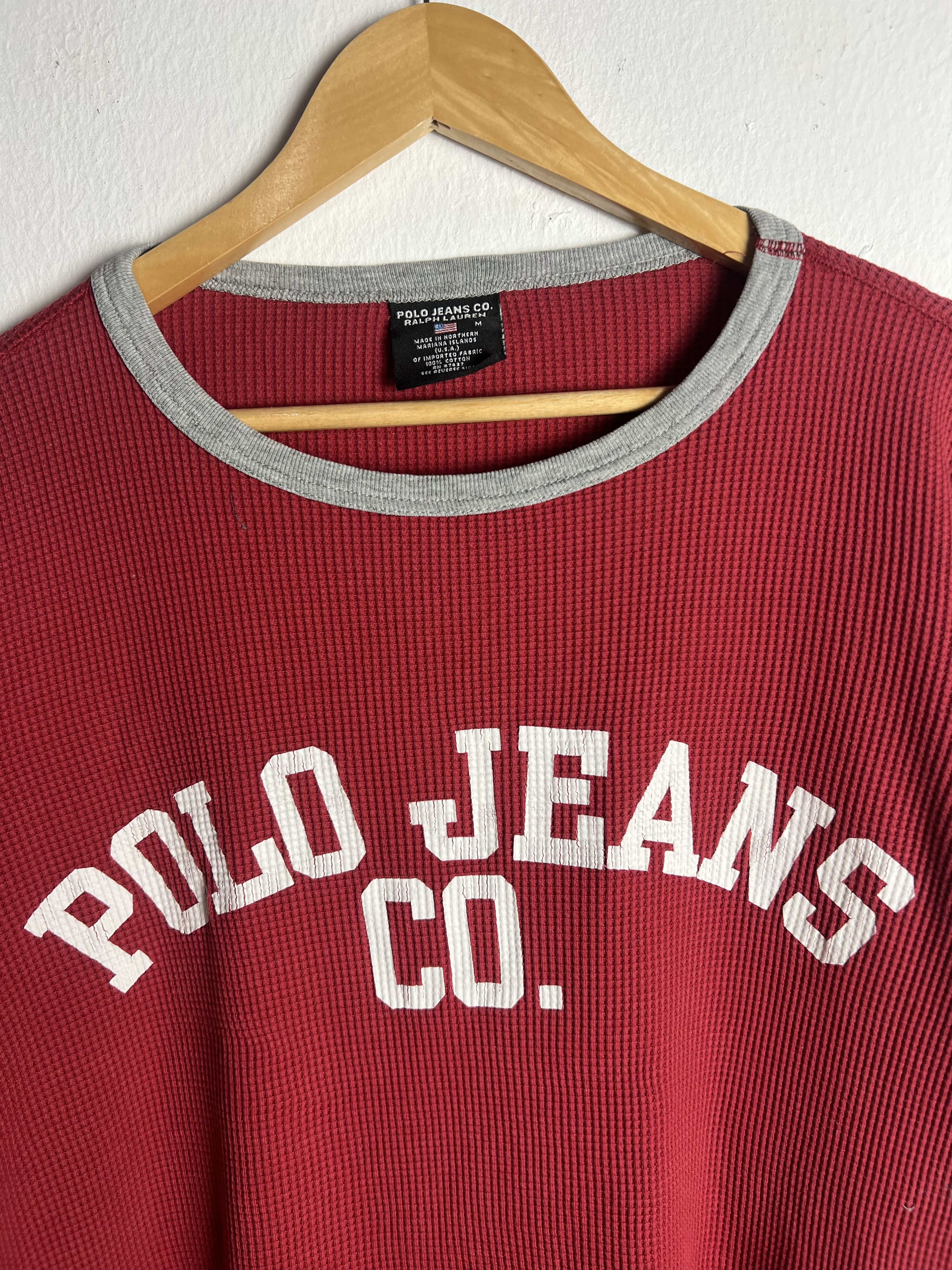 Polo Ralph Lauren Vintage Polo Jeans CO. Ralph Lauren Thermal Long Sleeve Size US M / EU 48-50 / 2 - 7 Thumbnail