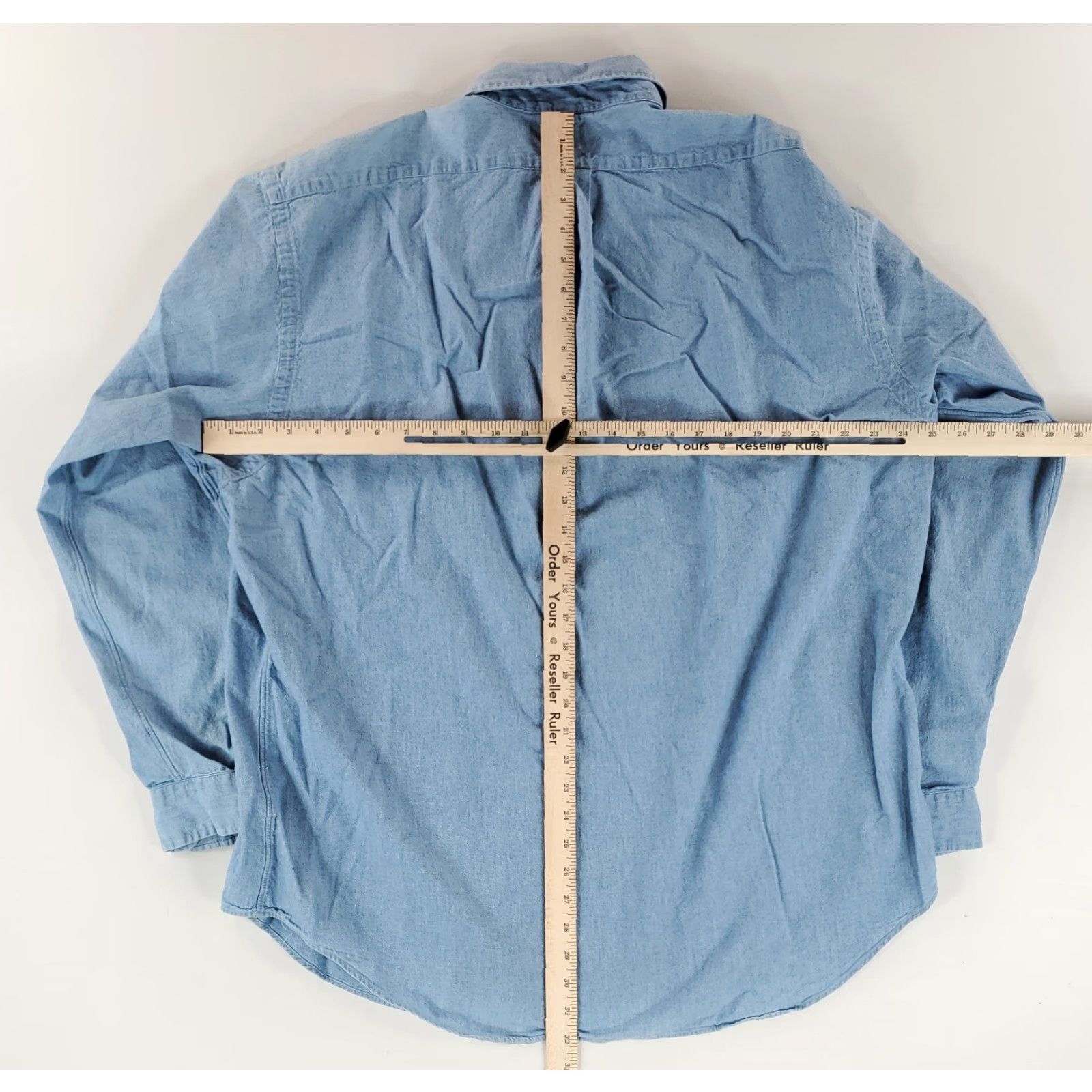 Ralph Lauren Ralph Lauren Shirt Chambray Button Down Blue Flesh Pony Mens XL Blue Long Sleeve Regular Size XL Mens Size US XL / EU 56 / 4 - 7 Thumbnail