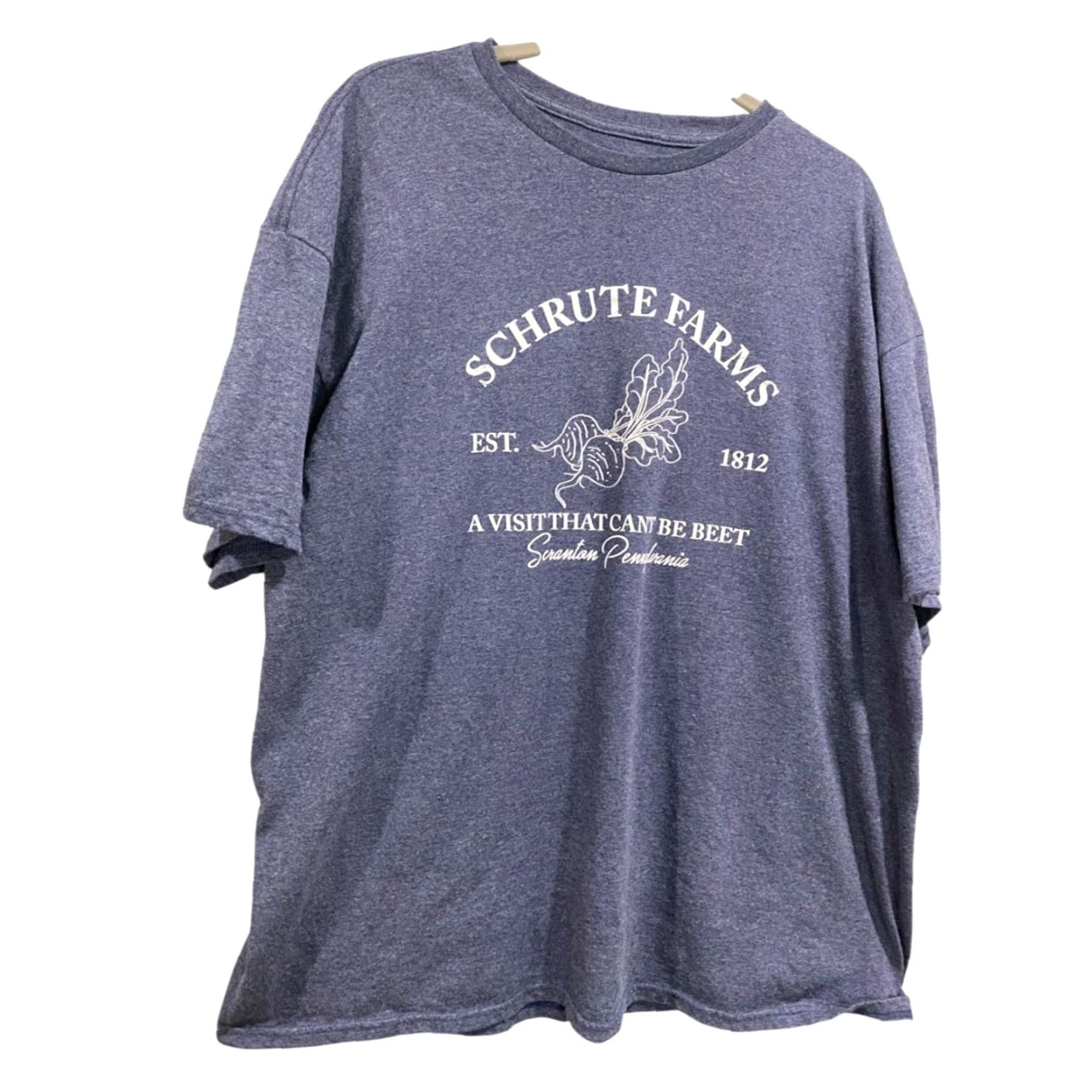 Vintage VINTAGE The Office Shirt XXL Mens Tshirt Schrute Farms Scranton Pennsylvania Blue 2XL Mens Big & Tall Size US XXL / EU 58 / 5 - 3 Thumbnail