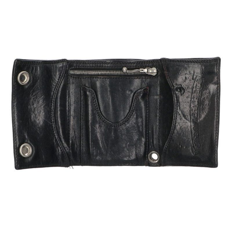 Chrome Hearts Chrome Hearts 3 Fold Cross Button Leather Wallet Size ONE SIZE - 3 Thumbnail