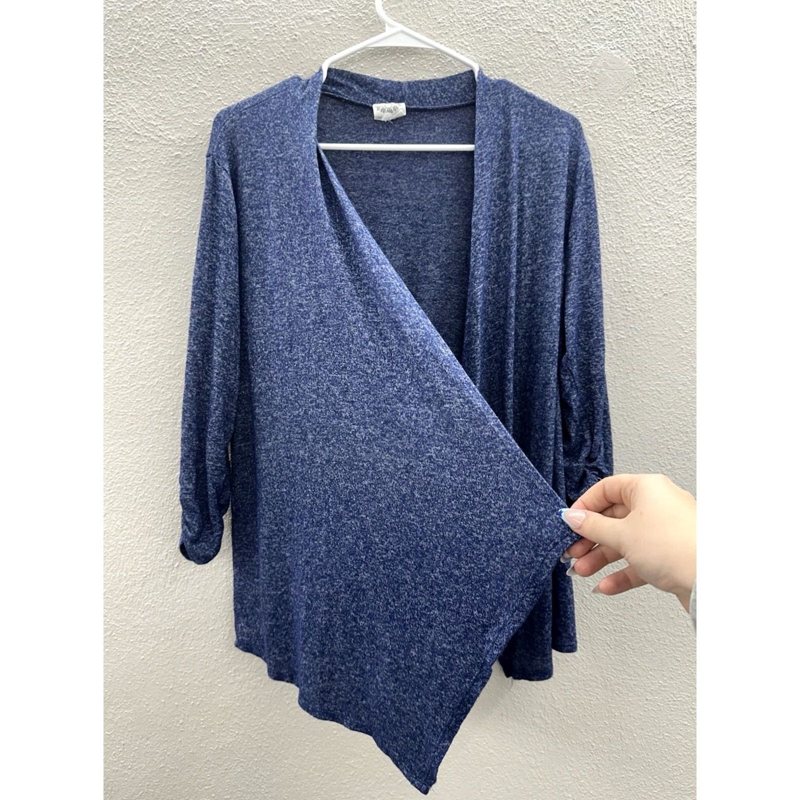 Vintage Late August Cardigan Womens Large Blue Long Sleeve Open Front Size L / US 10 / IT 46 - 3 Thumbnail