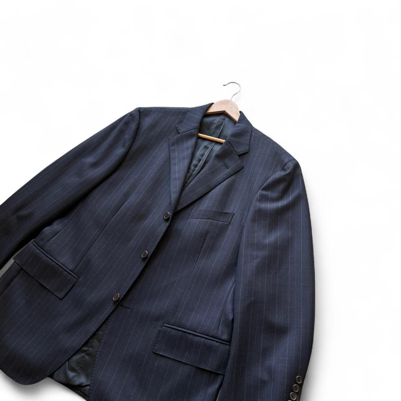 Polo Ralph Lauren 90s Polo Ralph Lauren navy wool pinstripe blazer 42S Italy Size 42S - 5 Thumbnail