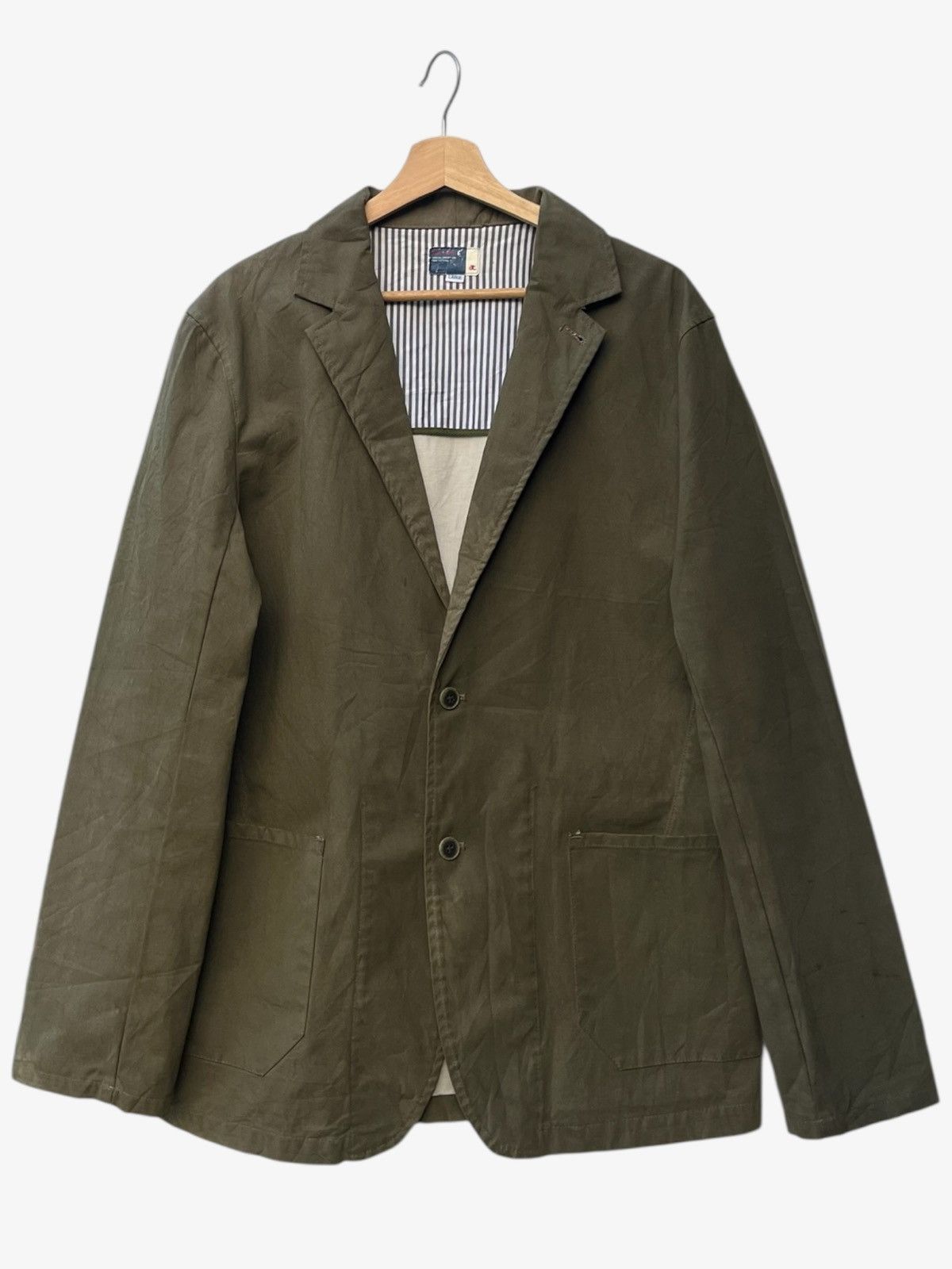 Universal Works Ash Trap Hard Cotton Chore Jacket Olive Green Size US L / EU 52-54 / 3 - 1 Thumbnail